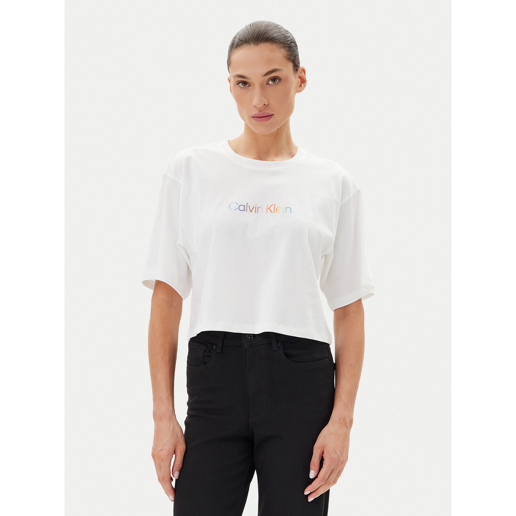 Calvin Klein Underwear T-Shirt LV00QS7470 Biały Boxy Fit