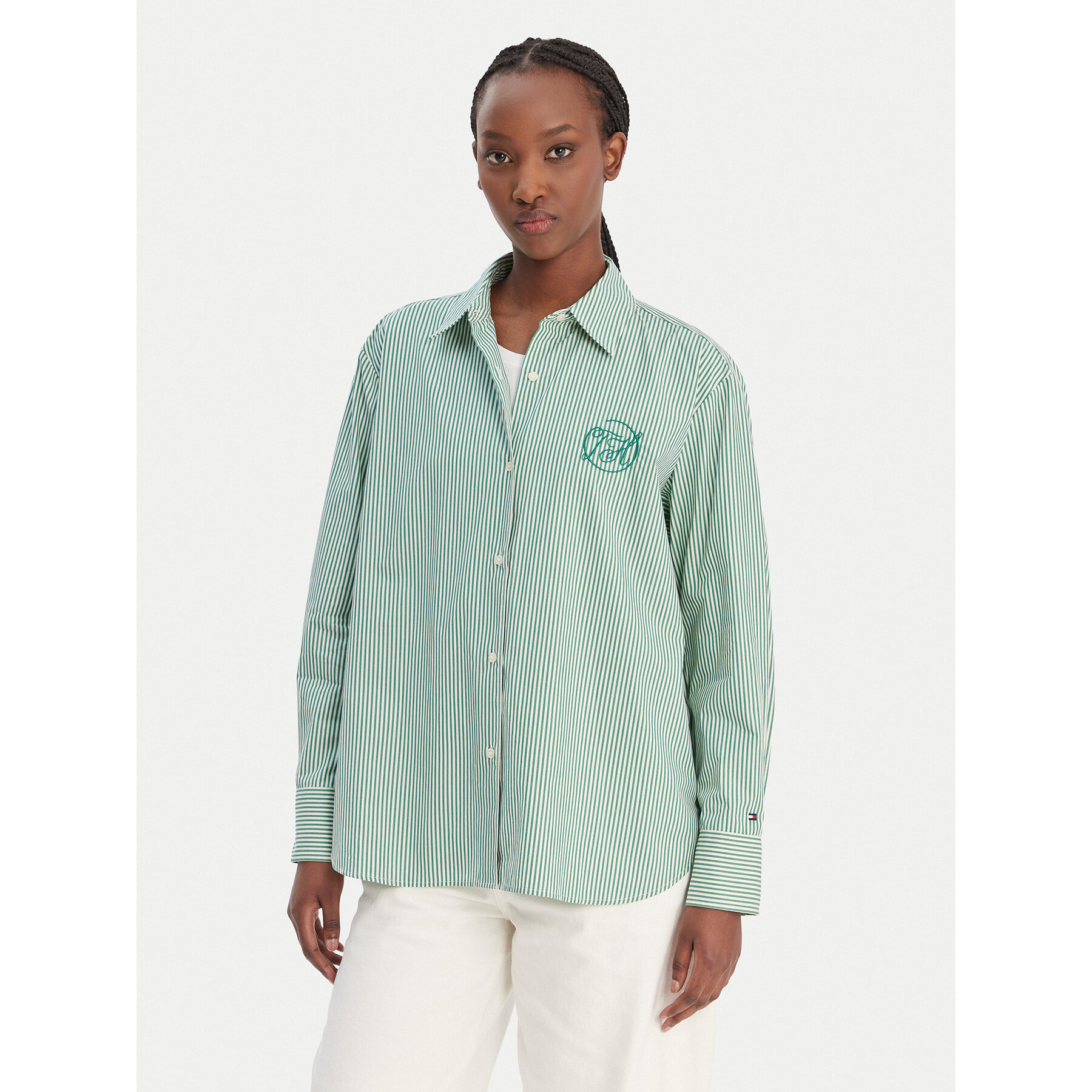 Tommy Hilfiger Koszula WW0WW48190 Zielony Regular Fit