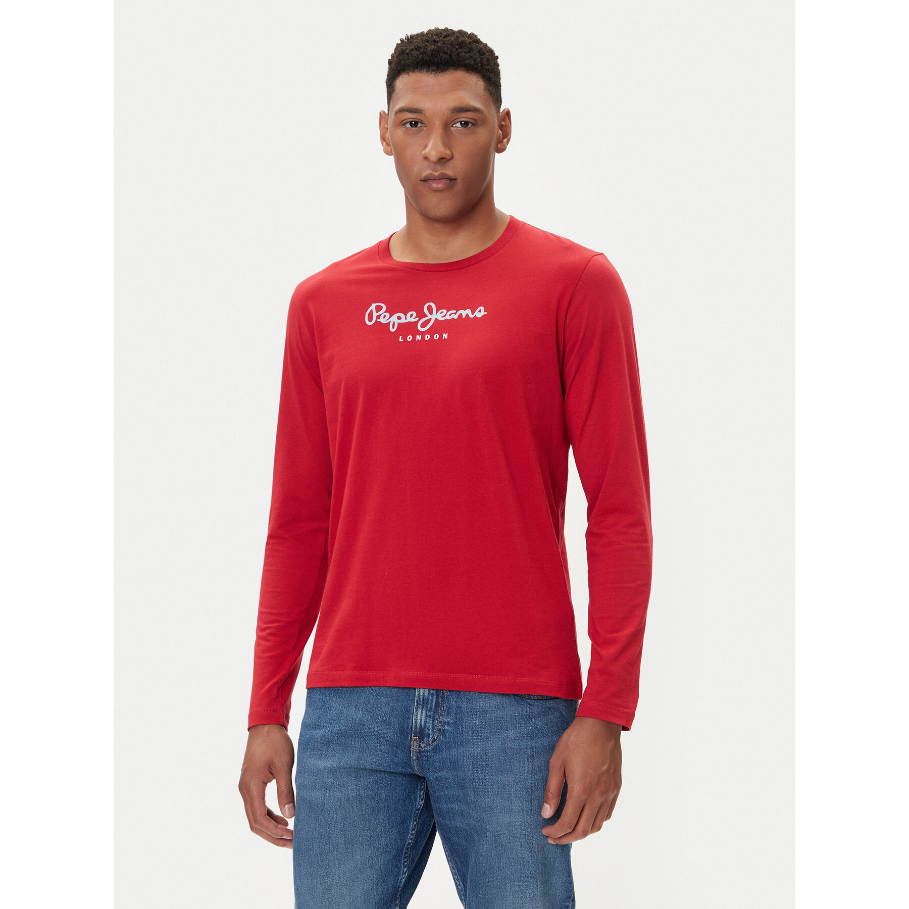 Pepe Jeans Longsleeve Eggo Long N PM5010135 Czerwony Regular Fit