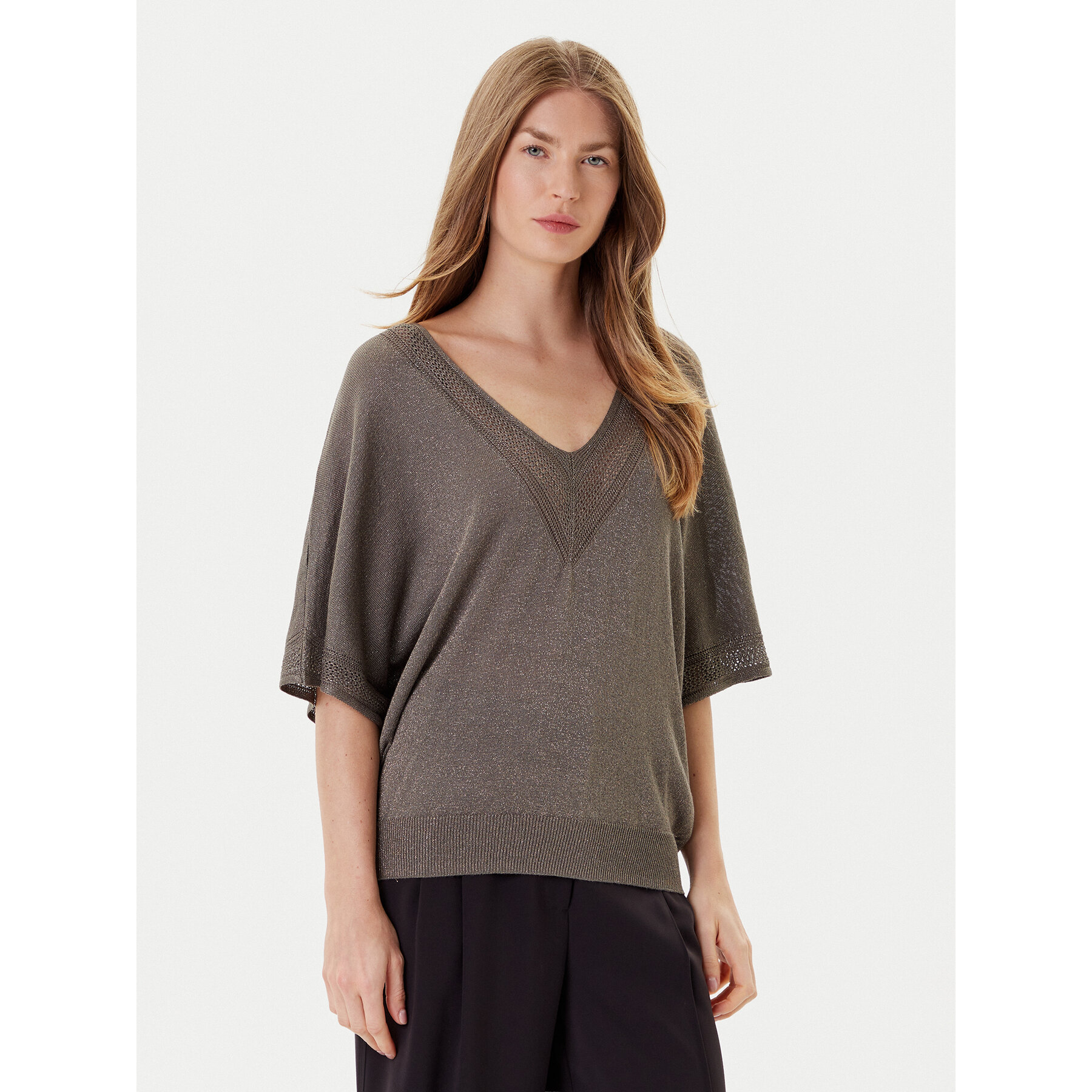 Morgan Bluzka 241-MCHRIS Khaki Relaxed Fit