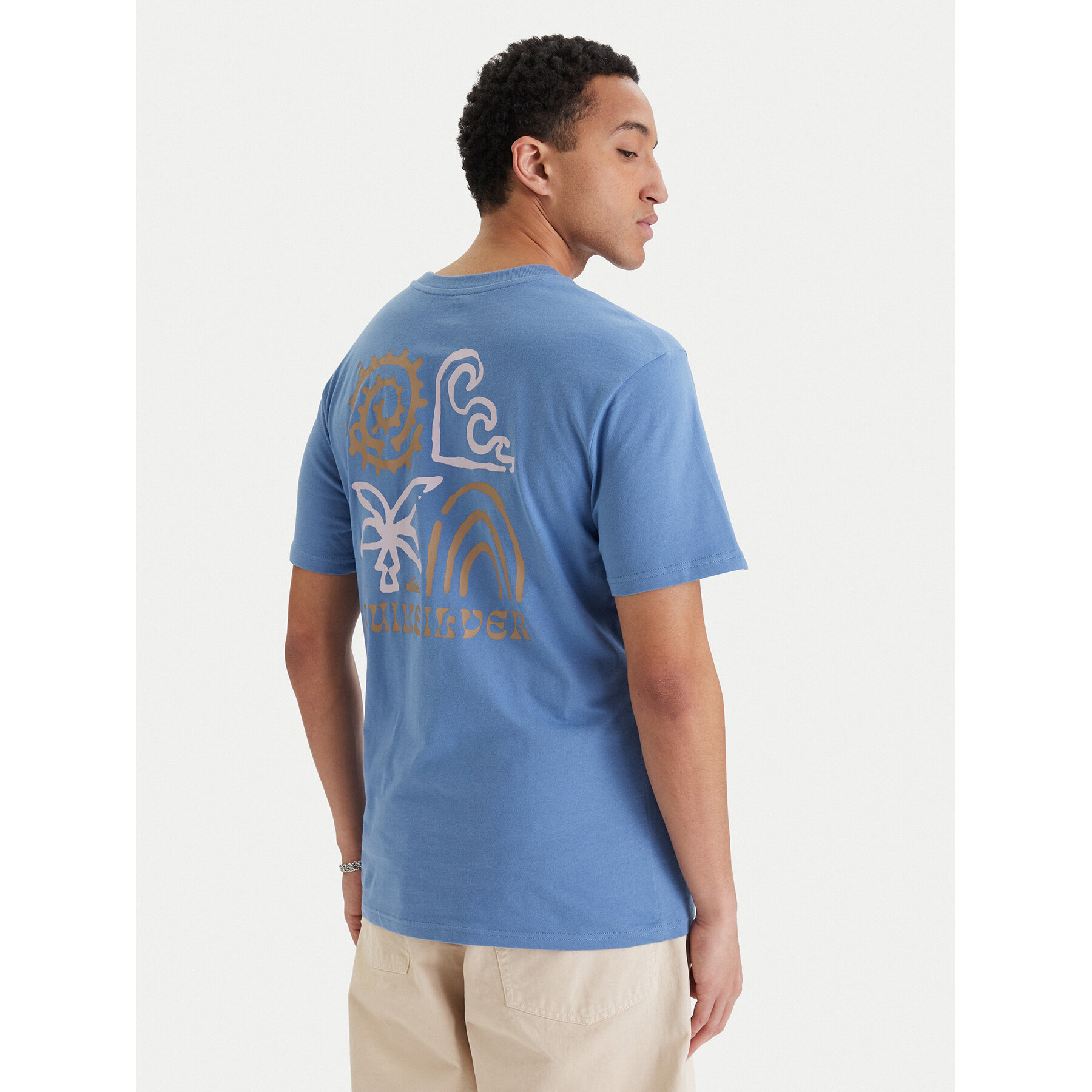 Quiksilver T-Shirt EQYZT08307 Niebieski Regular Fit