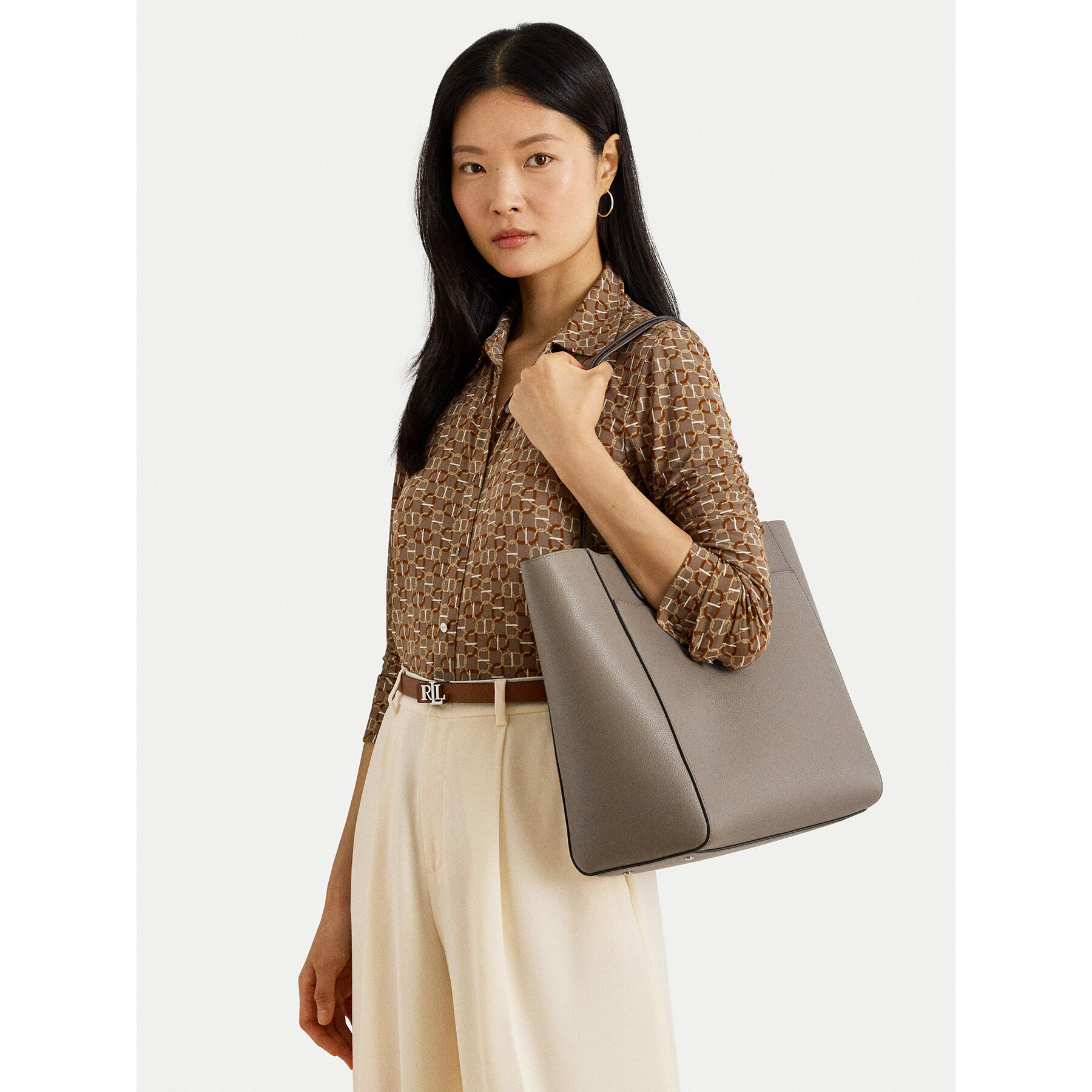 LAUREN RALPH LAUREN Torebka Large Cameryn 431960183009 Brązowy