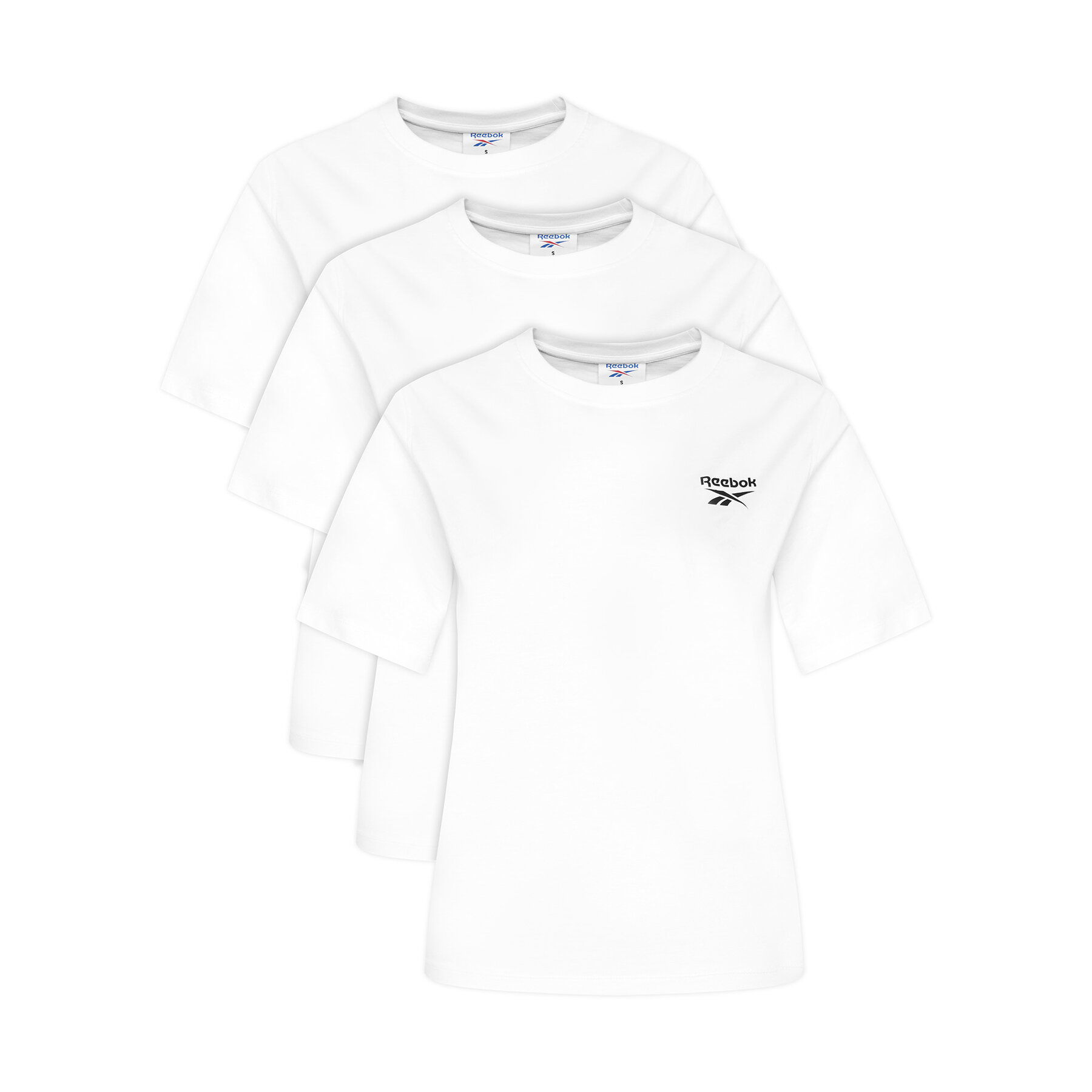 Reebok Komplet t-shirtów RK25194CCW Biały Regular Fit