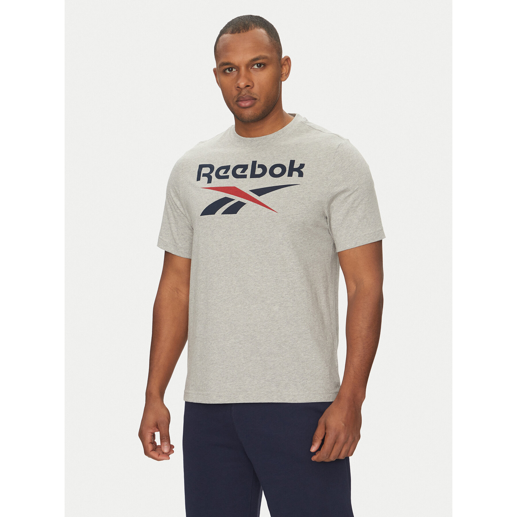 Reebok T-Shirt 100217137 Szary Regular Fit