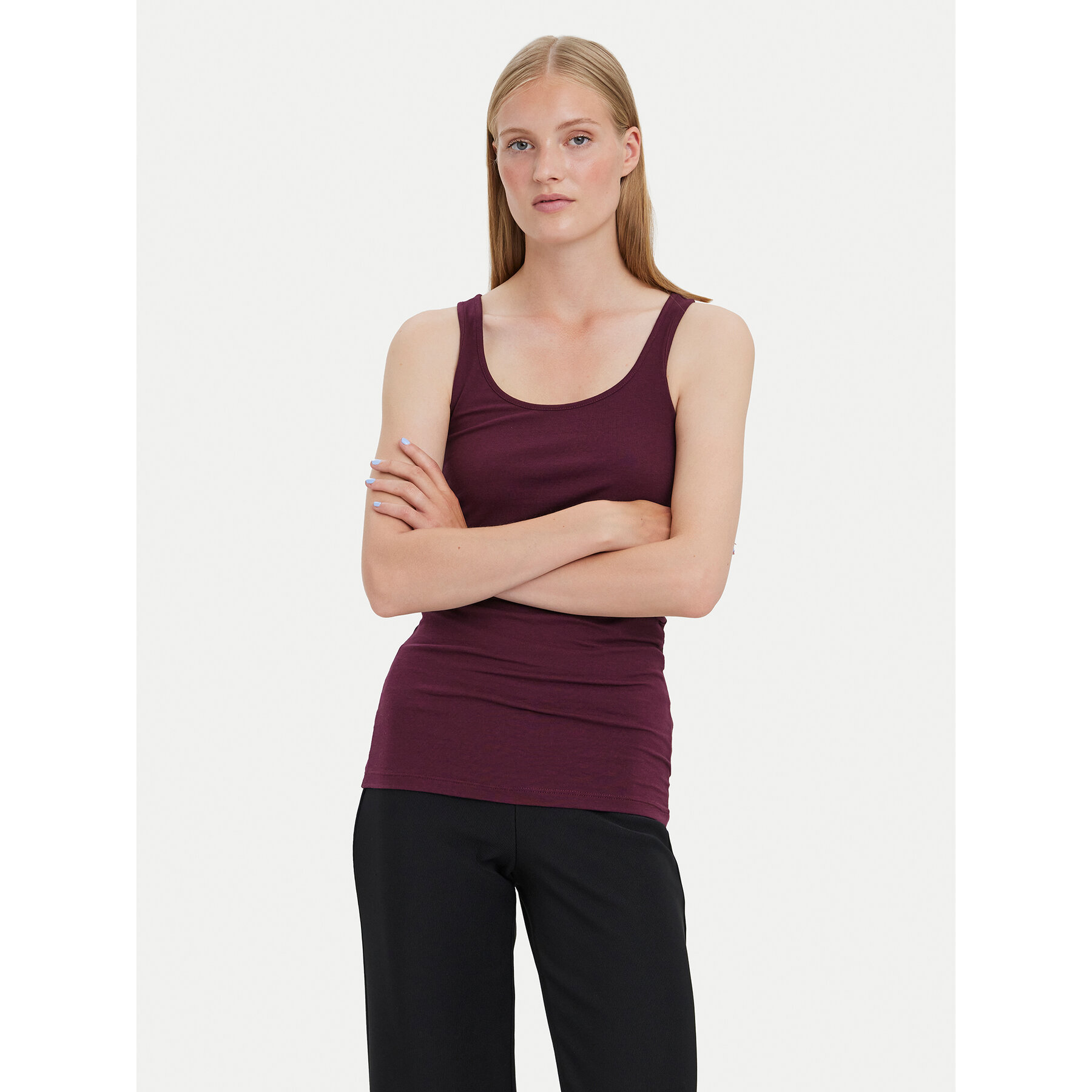 Vero Moda Top Maxi 10185110 Fioletowy Regular Fit