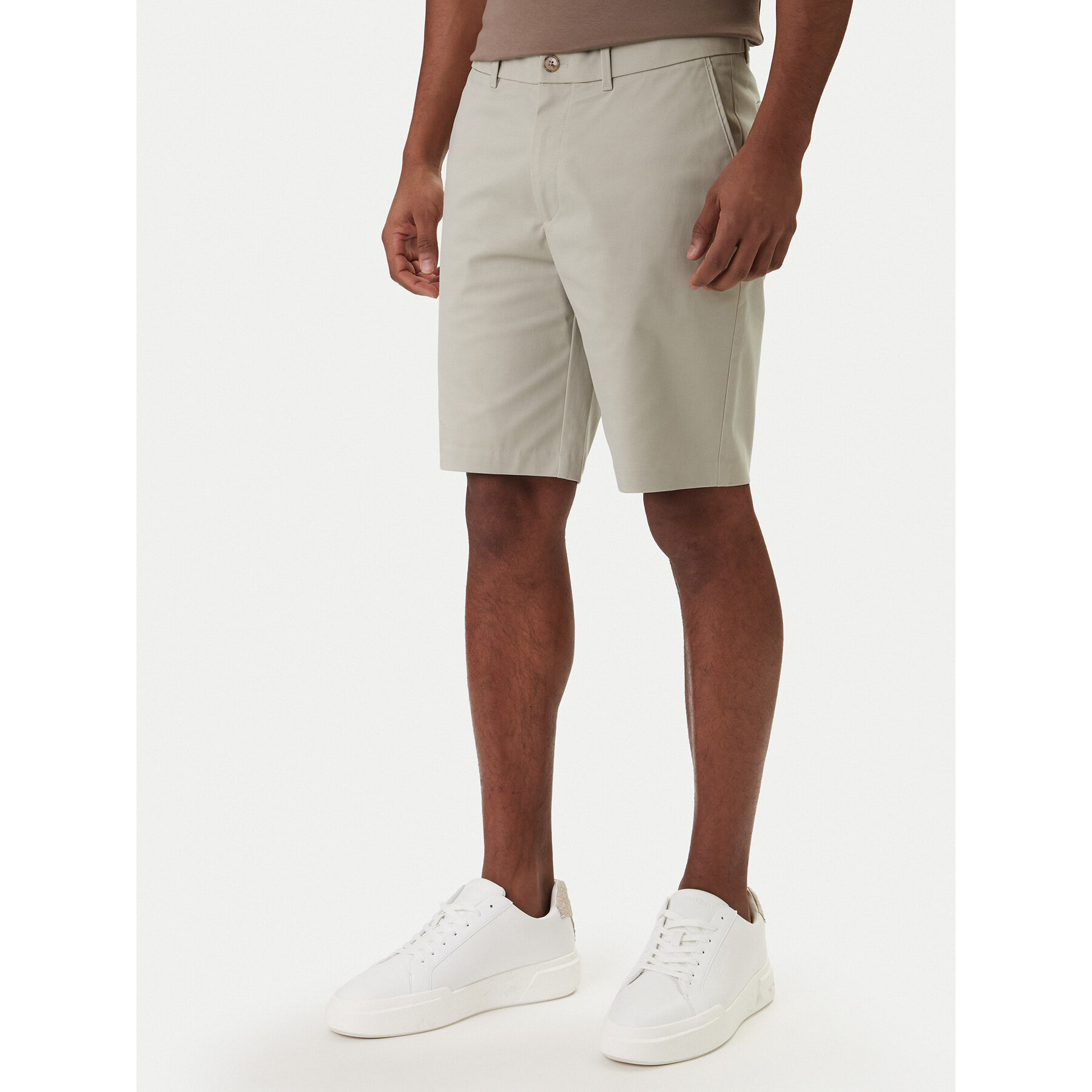 Calvin Klein Szorty materiałowe LV04LF622G Brązowy Slim Fit
