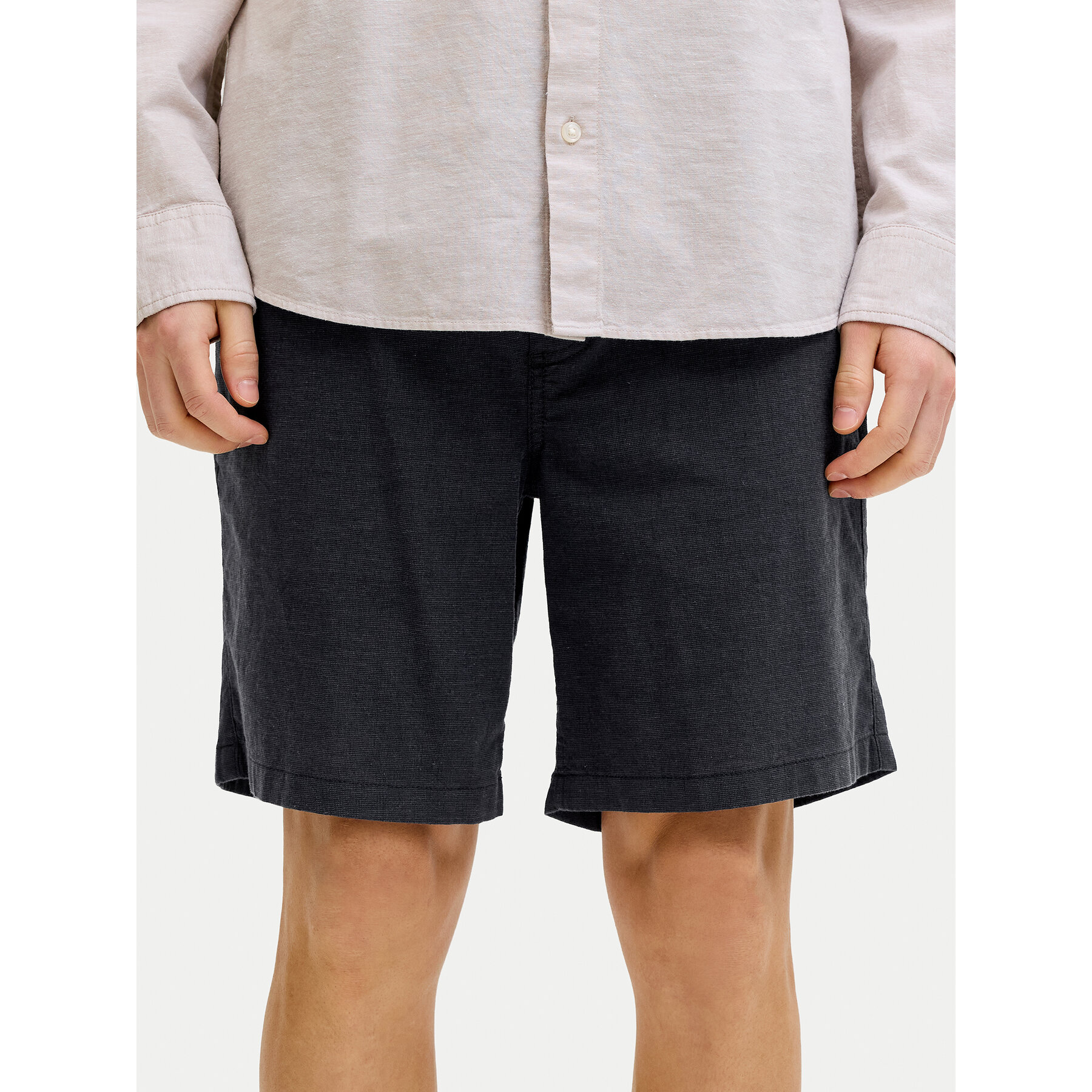 Jack & Jones Szorty materiałowe Jaiden 12293768 Czarny Relaxed Fit