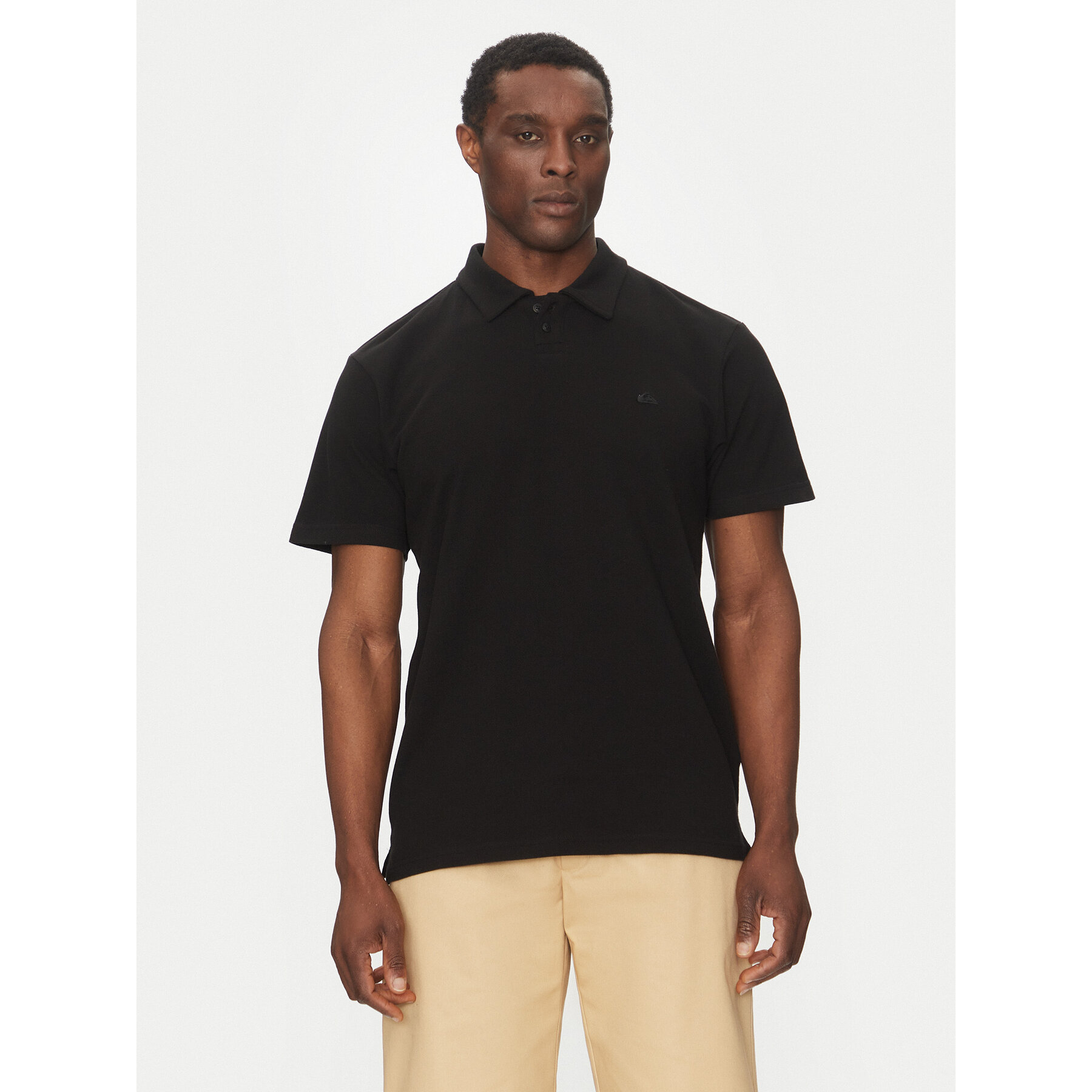 Quiksilver Polo EQYKT04375 Czarny Regular Fit