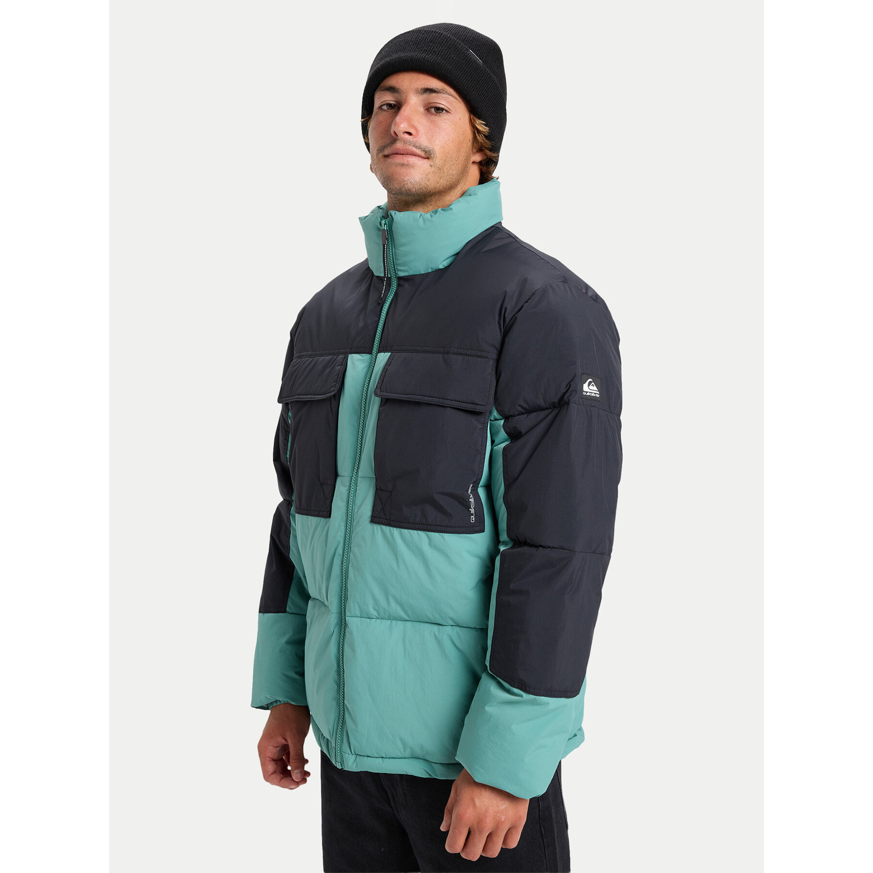 Quiksilver Kurtka zimowa Stay Puff EQYJK04179 Turkusowy Regular Fit