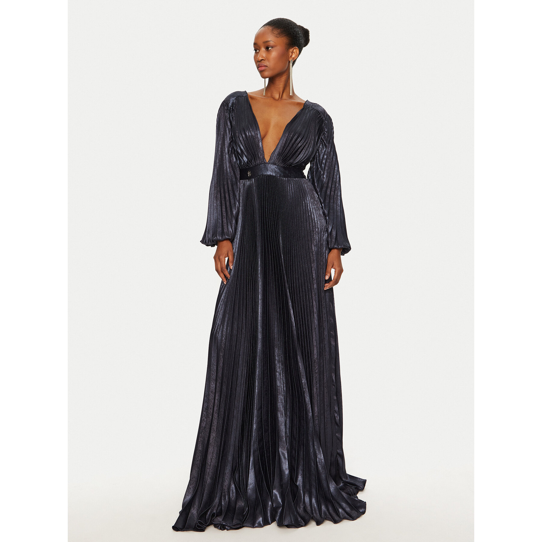 Babylon Sukienka wieczorowa S00813 Granatowy Regular Fit