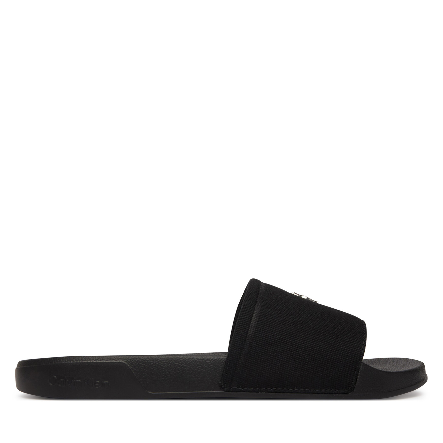 Calvin Klein Klapki Nemo - Canvas Signature Logo Sliders HW0HW02960 Czarny