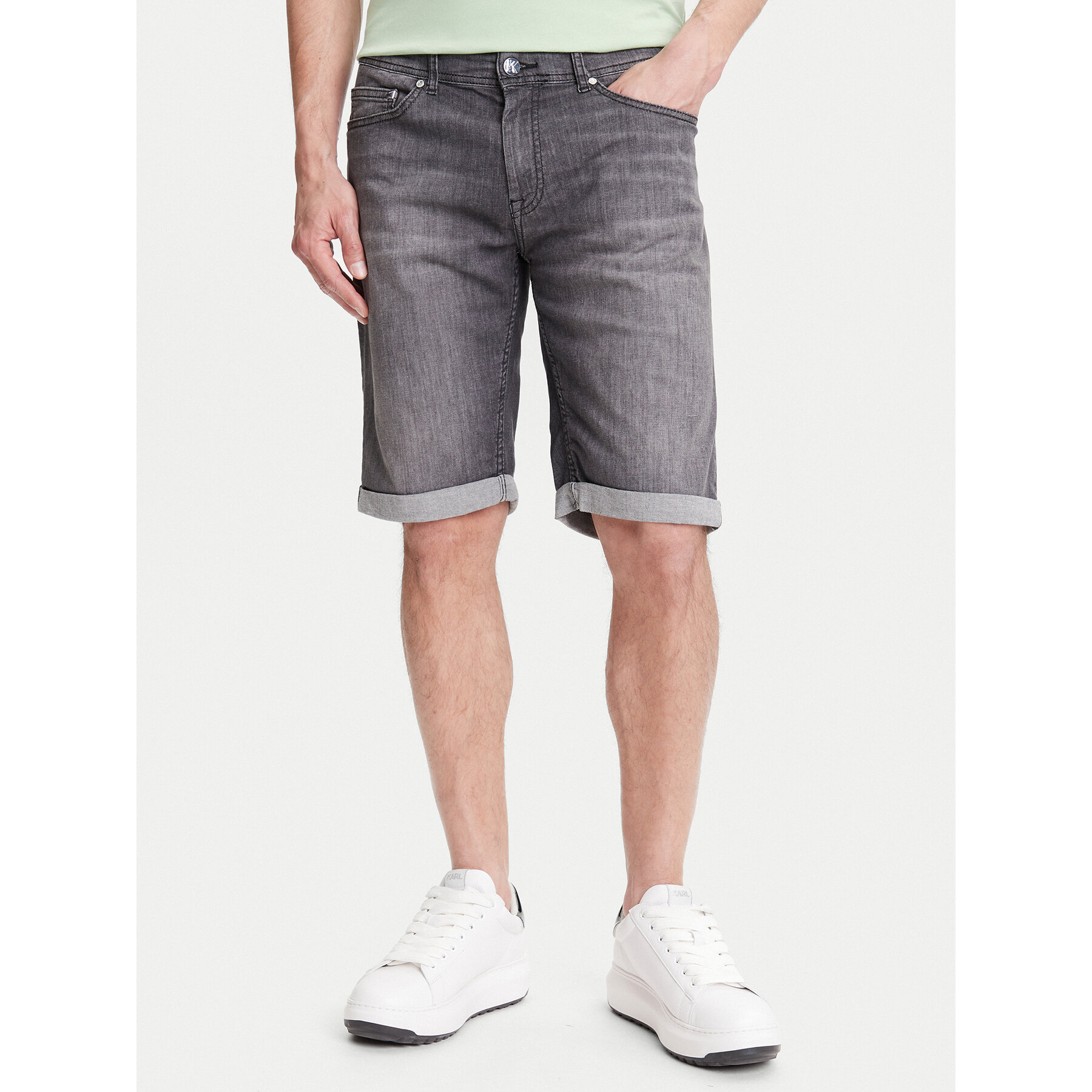 KARL LAGERFELD Szorty jeansowe 265820 552833 Czarny Regular Fit