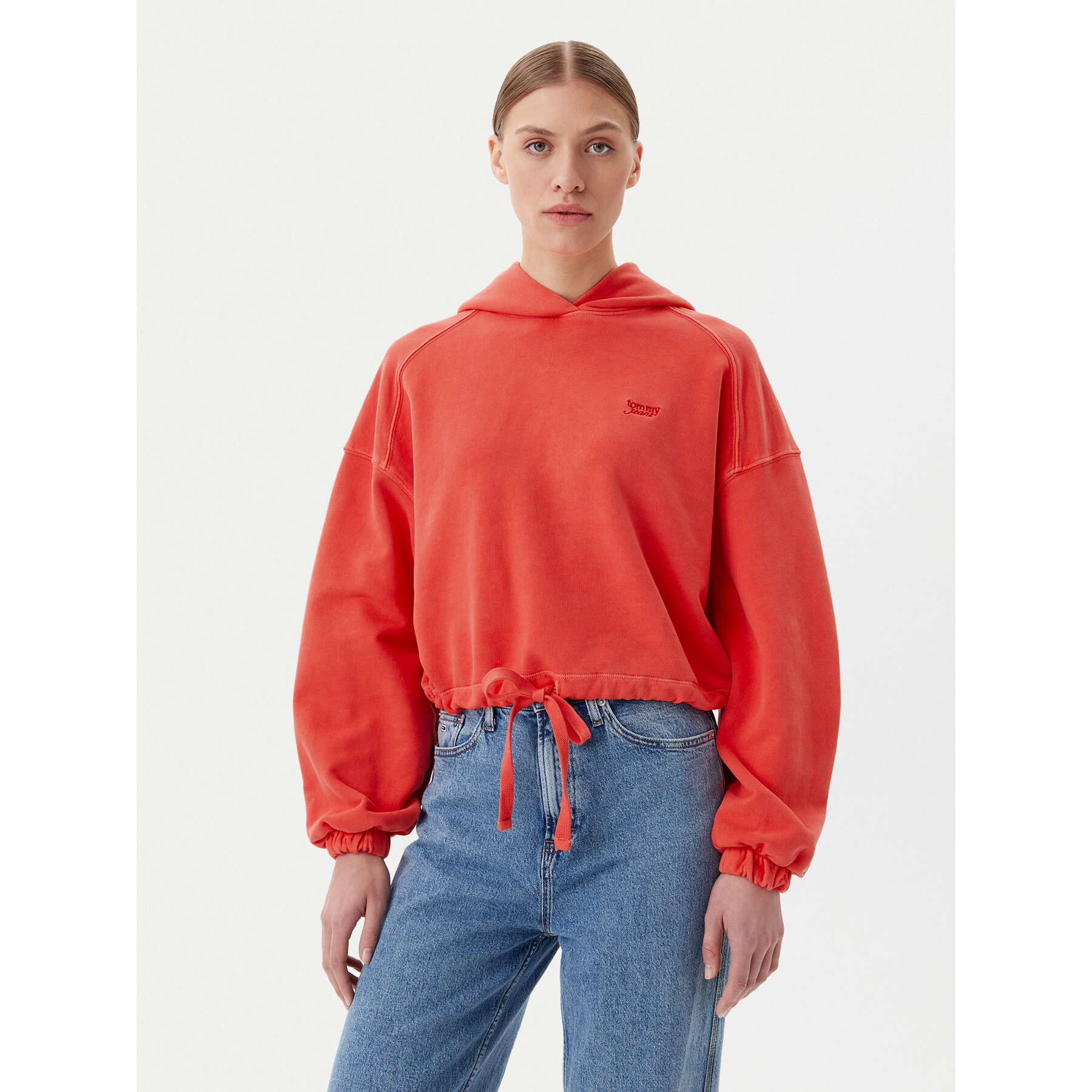 Tommy Jeans Bluza DW0DW20314 Pomarańczowy Relaxed Fit
