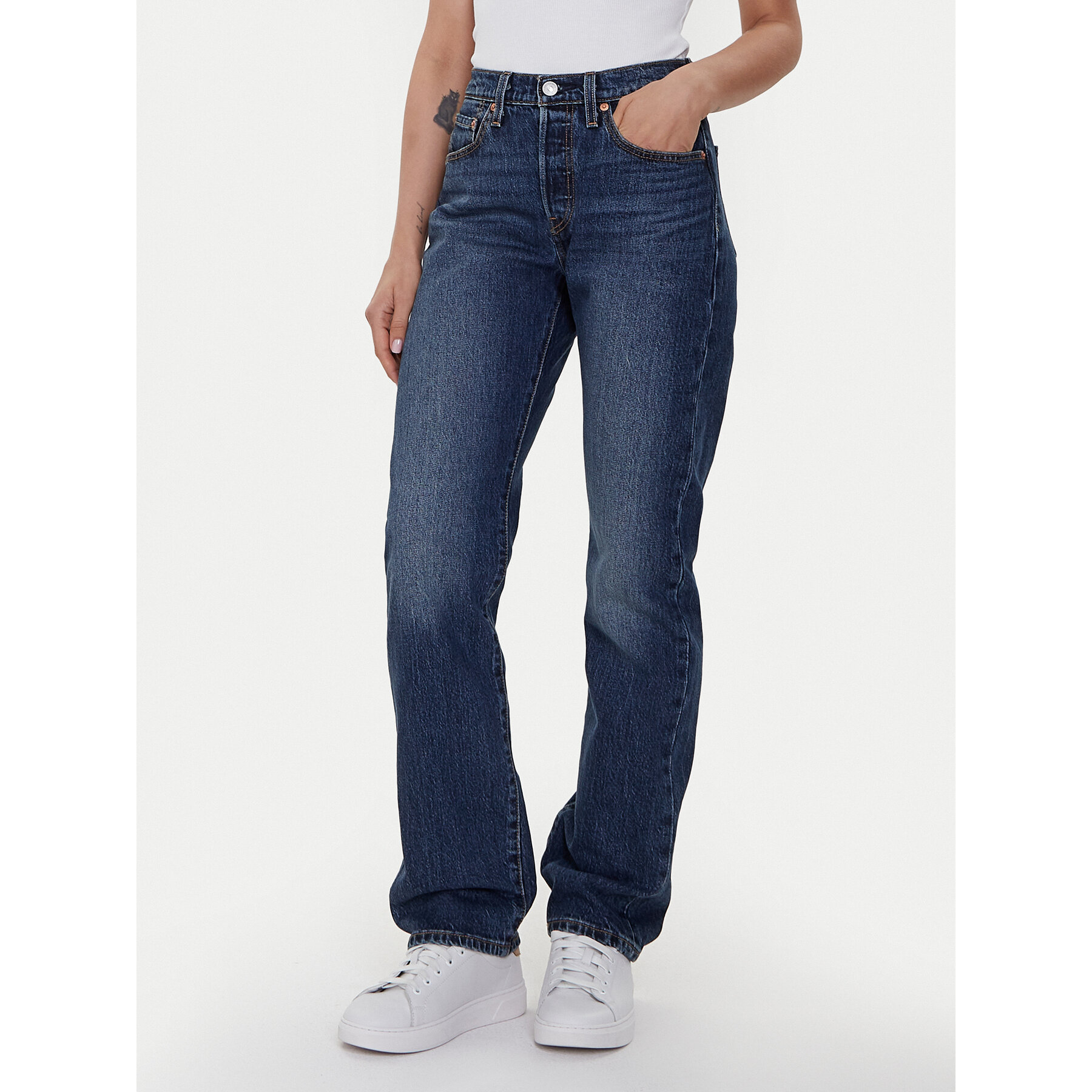 Levi's® Jeansy 501® Curve 0036A-0005 Niebieski Straight Fit