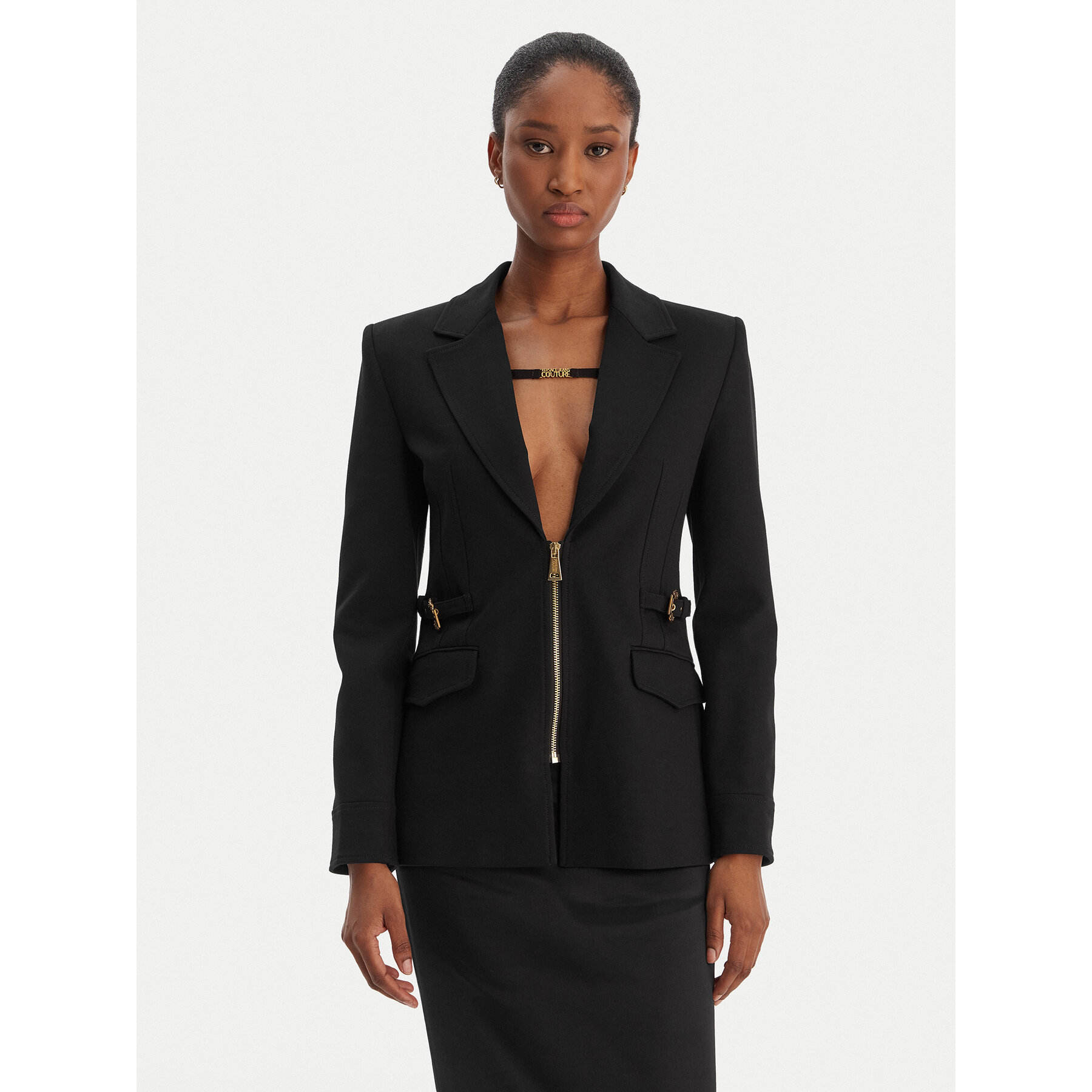 Versace Jeans Couture Marynarka 80HAQ750 J0092 Czarny Regular Fit