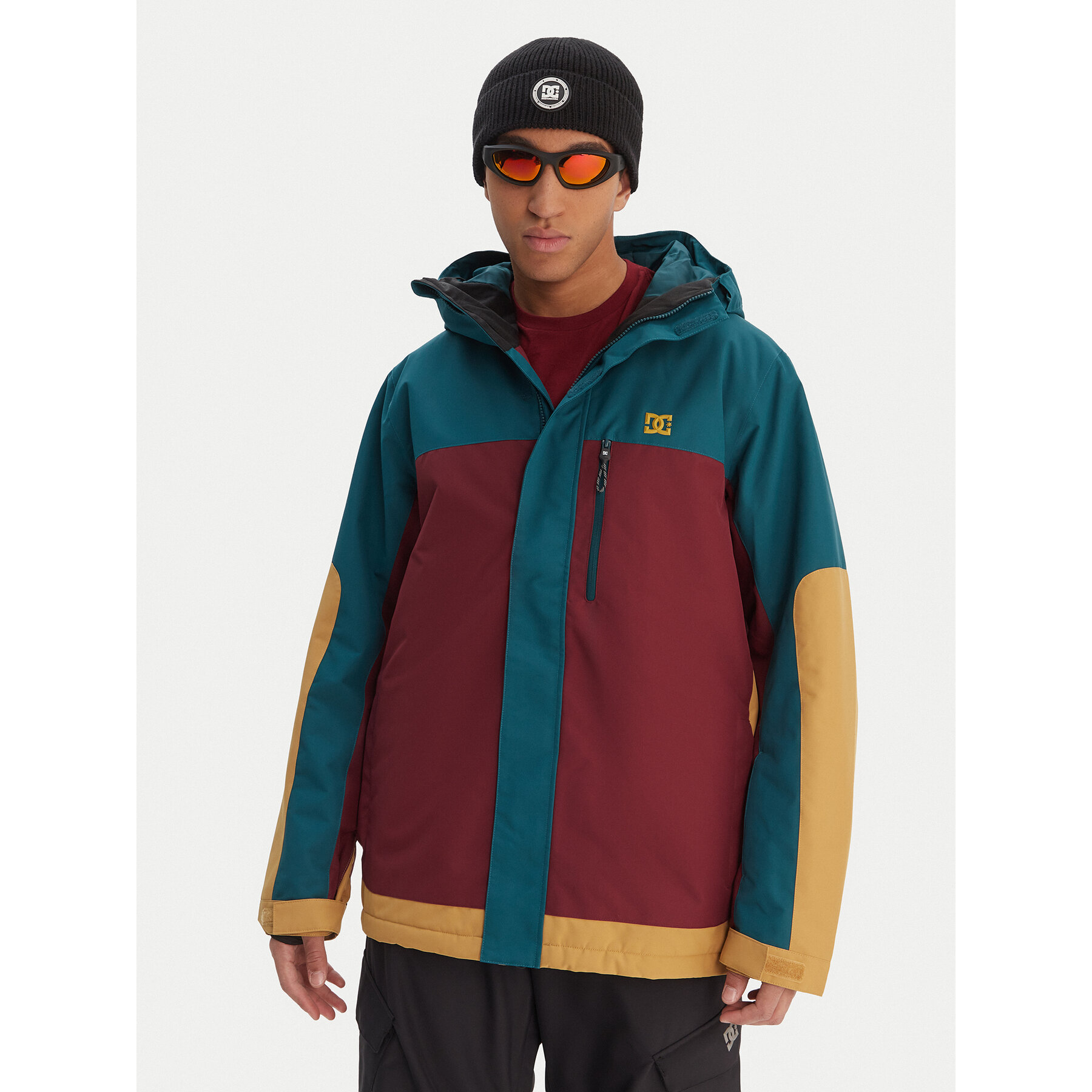 DC Shoes Kurtka narciarska Defiant ADYTJ03089 Bordowy Regular Fit