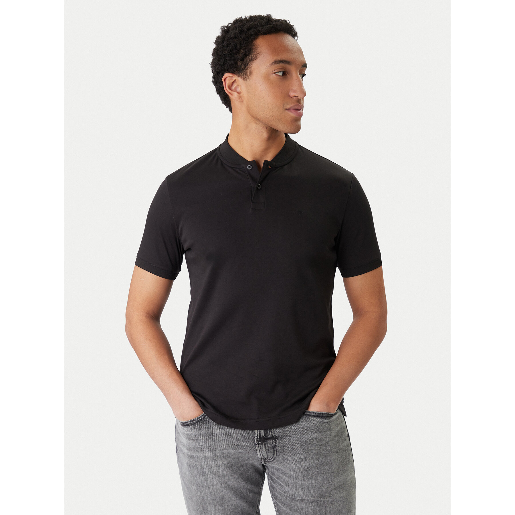 Calvin Klein Polo K10K111201 Czarny Regular Fit