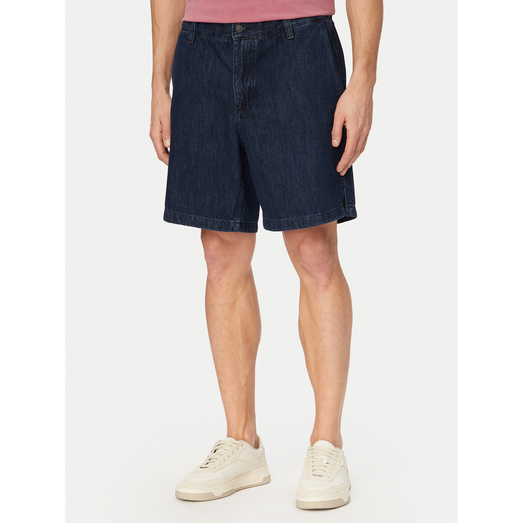 BOSS Szorty jeansowe Sandrew 50557454 Granatowy Relaxed Fit