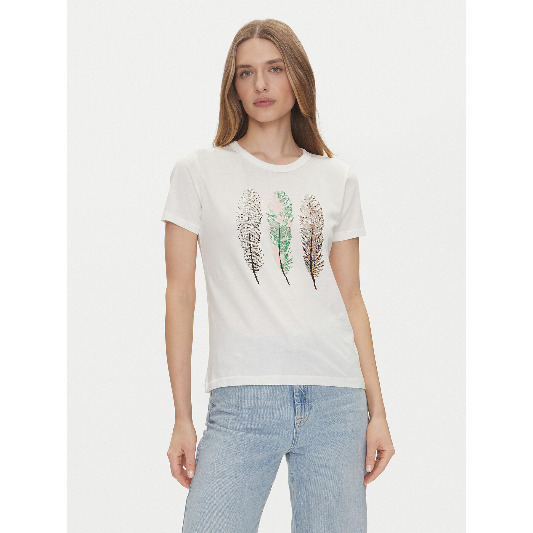 JDY T-Shirt Michigan 15311702 Biały Regular Fit