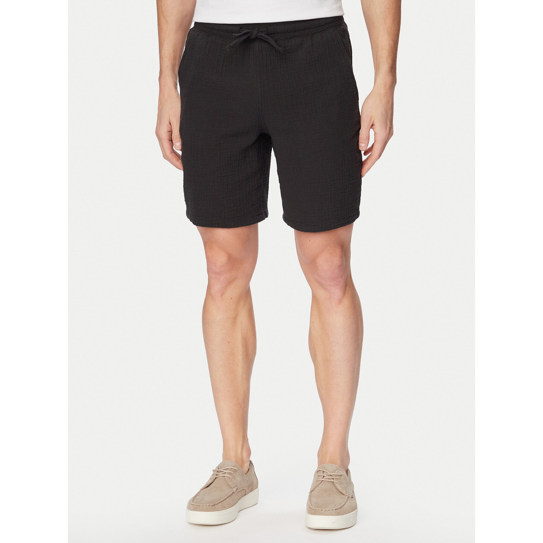Jack & Jones Szorty materiałowe Jaiden 12274758 Czarny Relaxed Fit