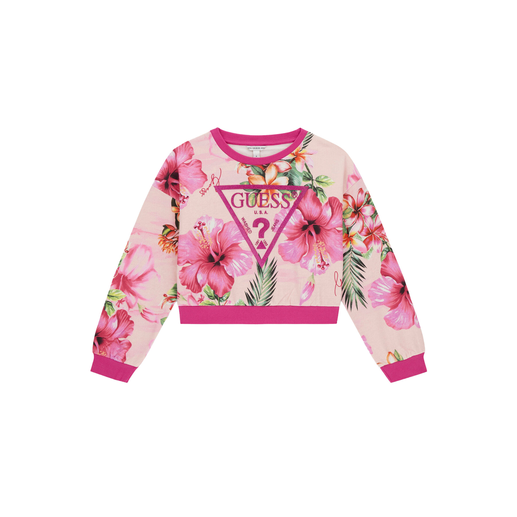 Guess Bluza J6GQ01 KA6R4 Różowy Relaxed Fit