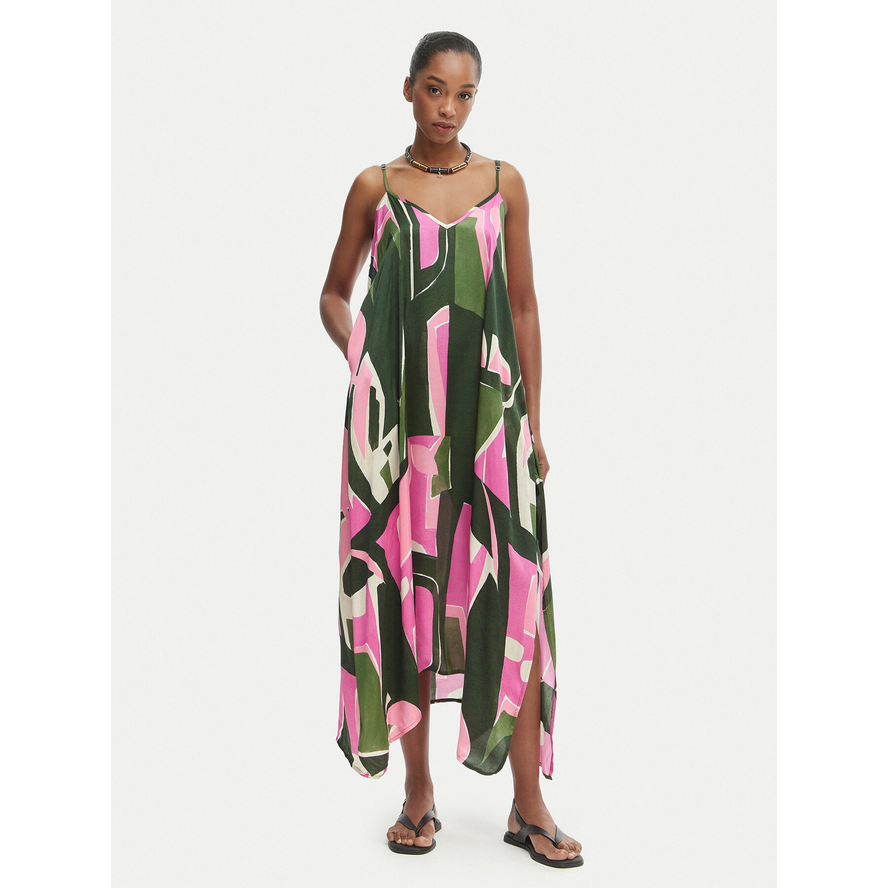 Iconique Sukienka letnia Gemma IC26-102 Kolorowy Relaxed Fit