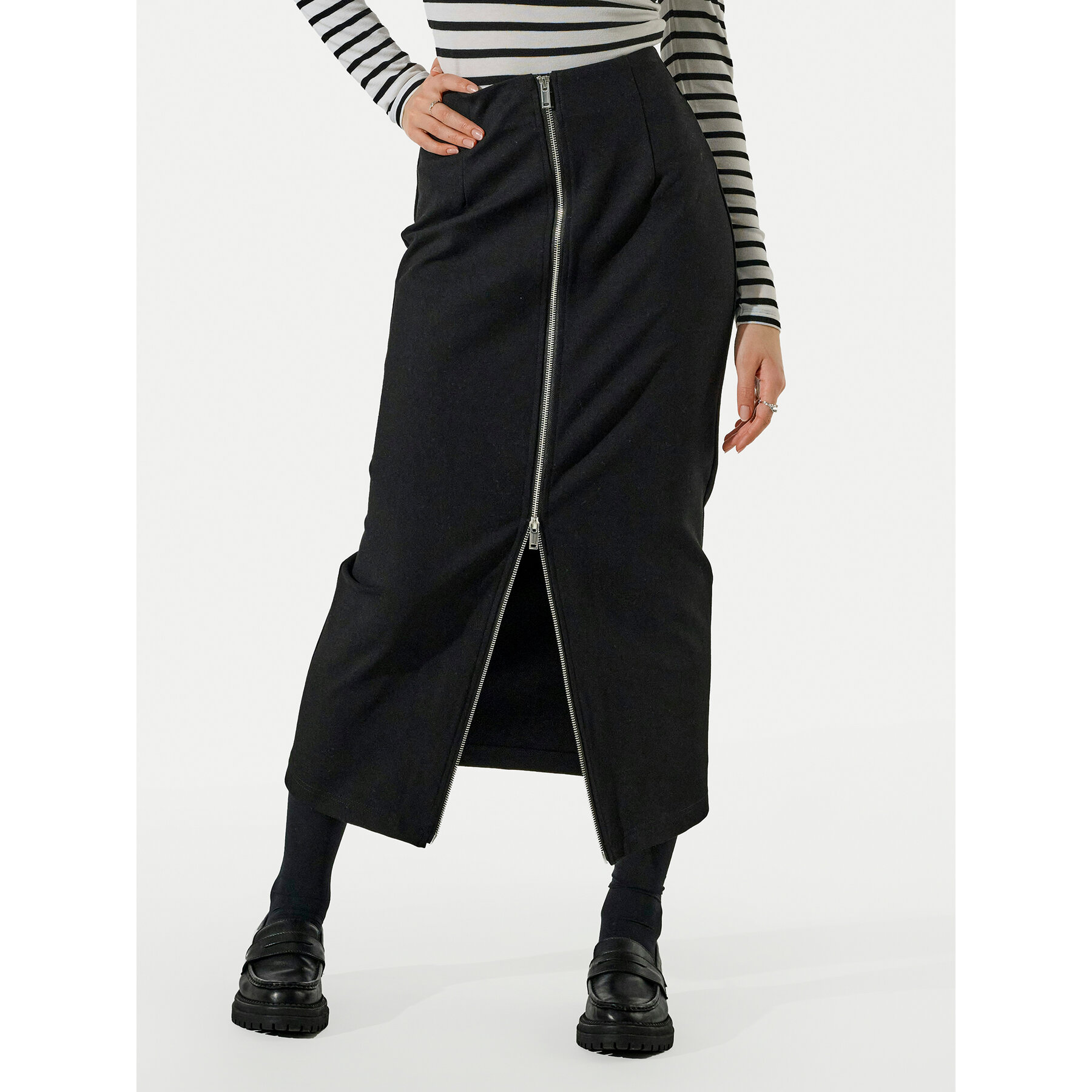 ONLY Spódnica maxi Marcella 15338423 Czarny Regular Fit