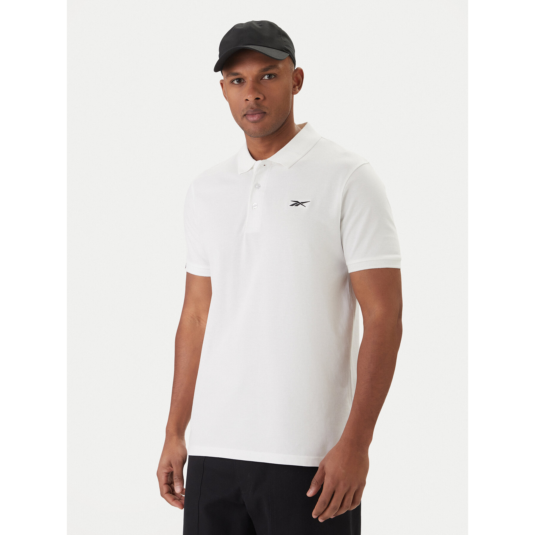 Reebok Polo Breen RK25562CCM Biały Regular Fit