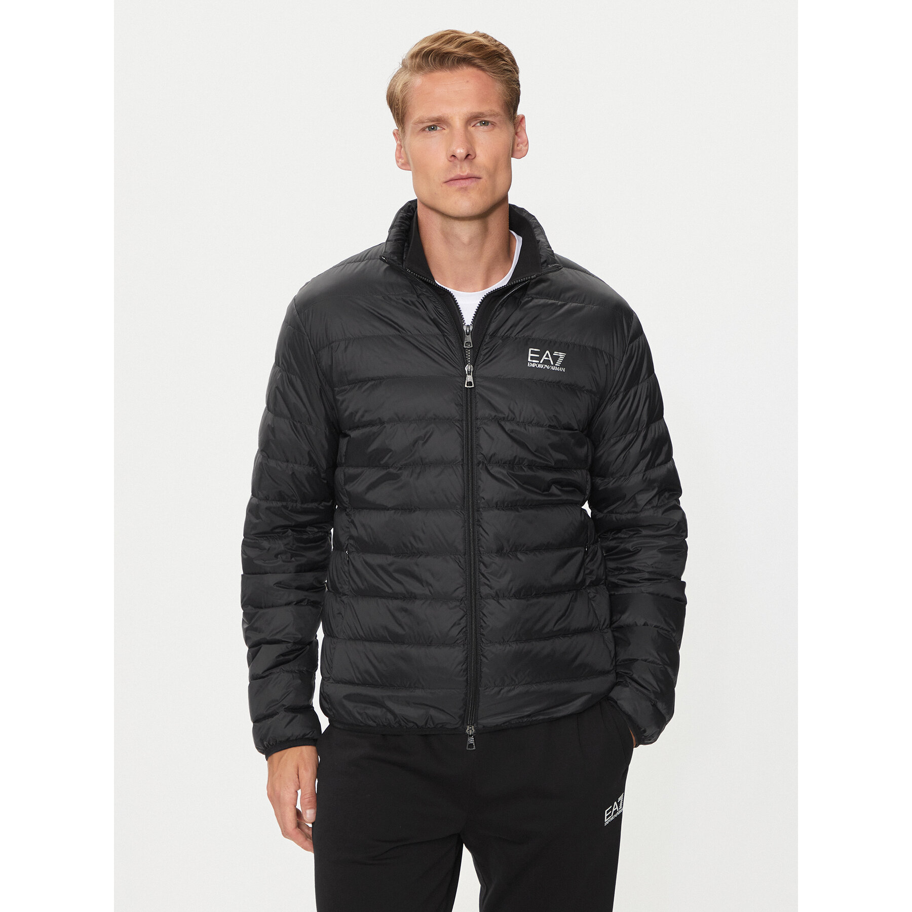 EA7 Emporio Armani Kurtka puchowa 8NPB23 PNGPZ 1200 Czarny Regular Fit