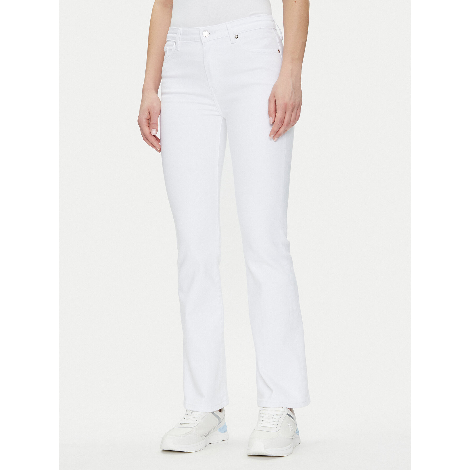 Tommy Hilfiger Jeansy Bootcut Rw White WW0WW44362 Biały Regular Fit