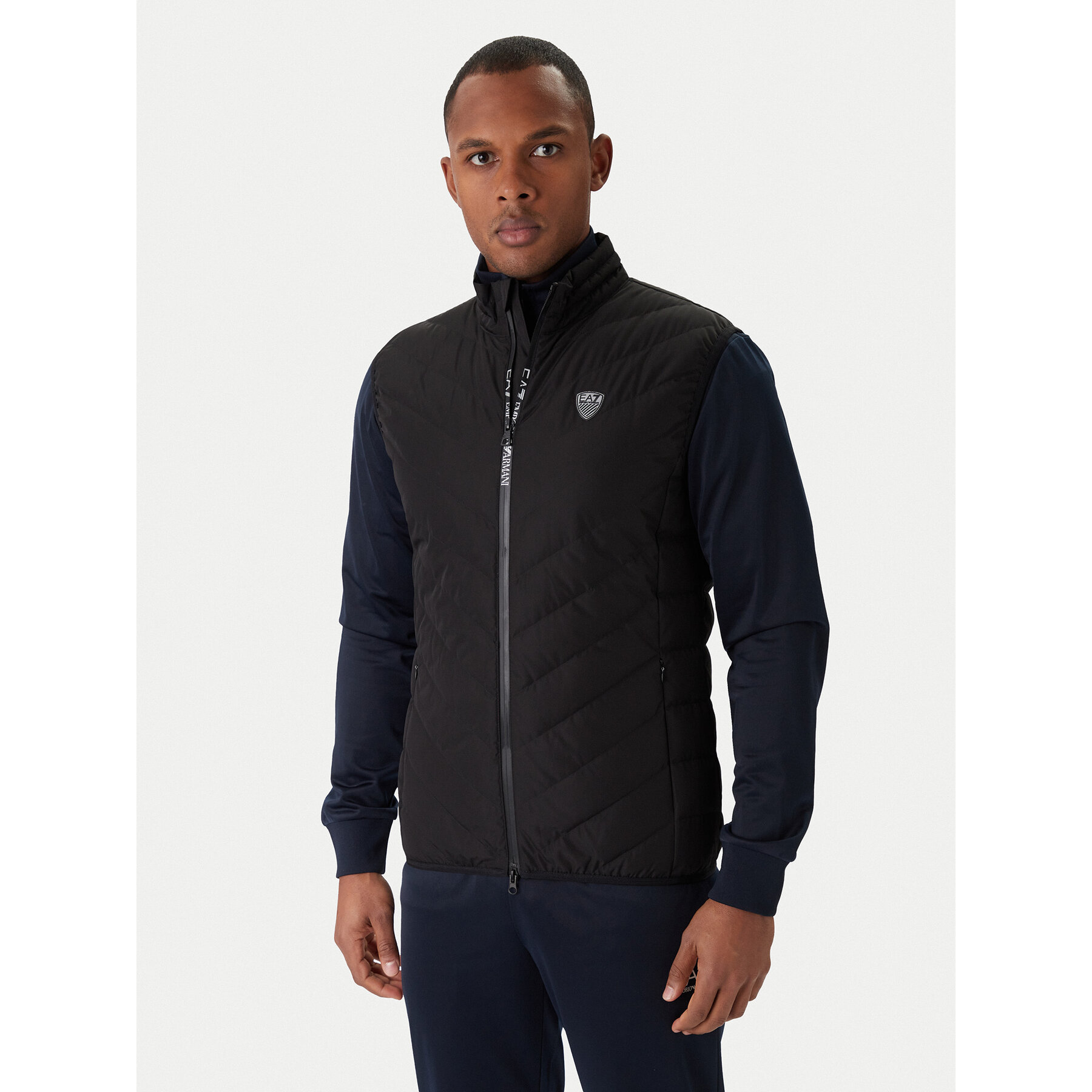 EA7 Emporio Armani Kamizelka 8NPQ02 PNE1Z 1200 Czarny Regular Fit