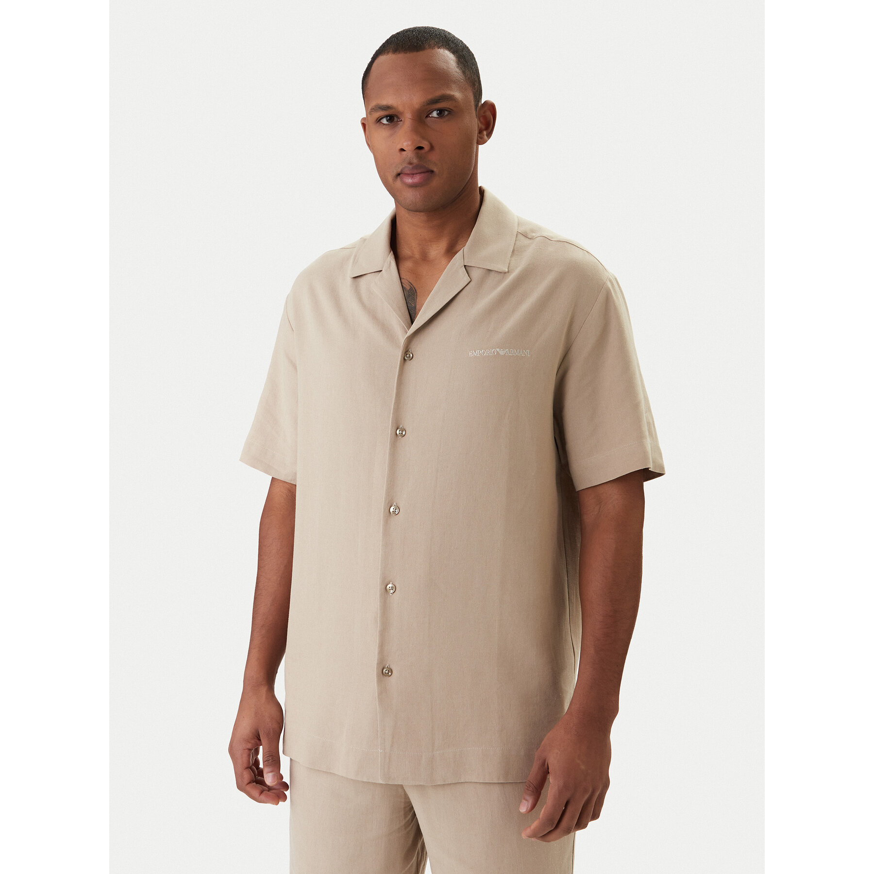 Emporio Armani Koszula EM000593 AF20590 U6213 Beżowy Regular Fit