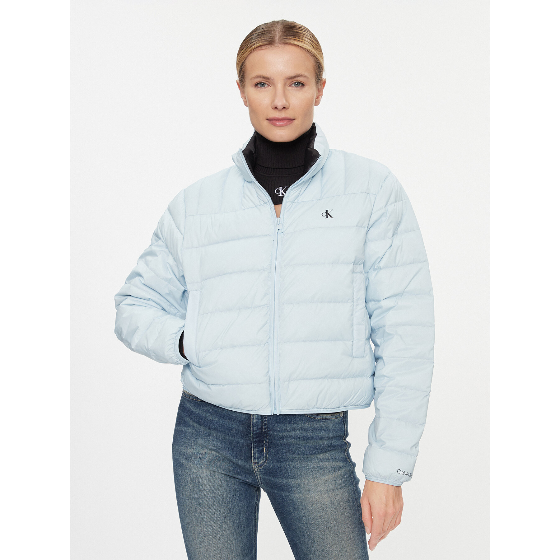 Calvin Klein Jeans Kurtka puchowa J20J222585 Niebieski Regular Fit