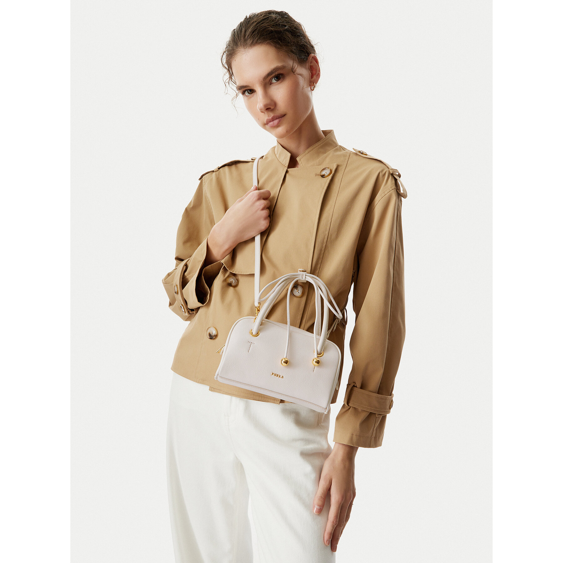 Furla Torebka Poppy Mini WE00915 BX4573 CN PNN00 Beżowy jasny