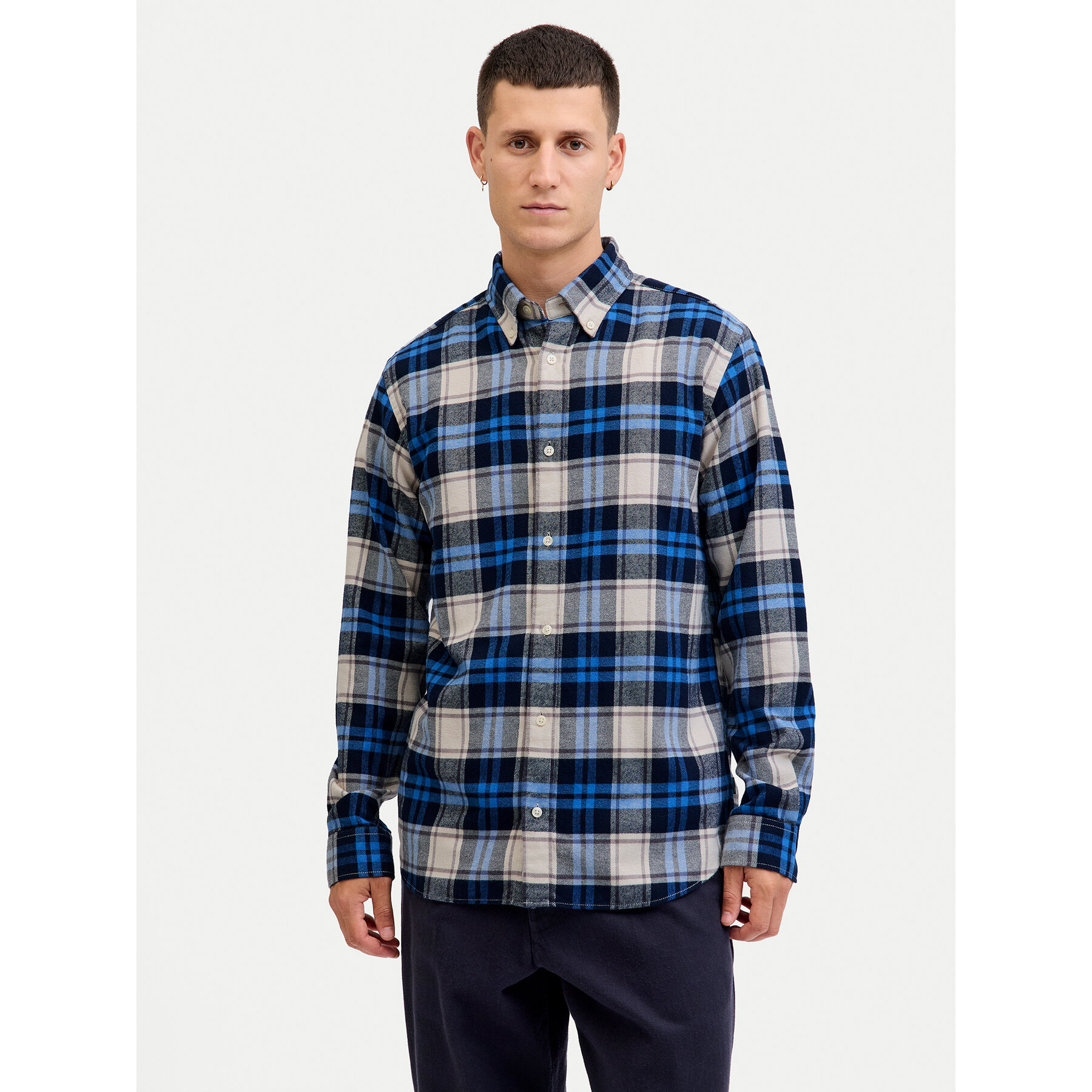 Jack & Jones Koszula Blubarkley 12286224 Granatowy Regular Fit
