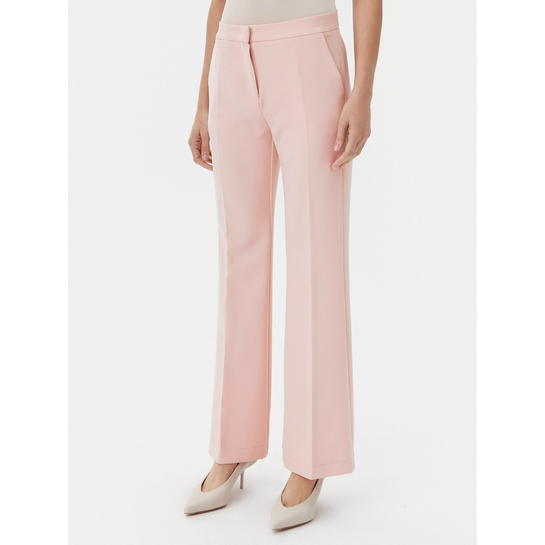 Maryley Spodnie materiałowe 25EB587/43PY Różowy Regular Fit