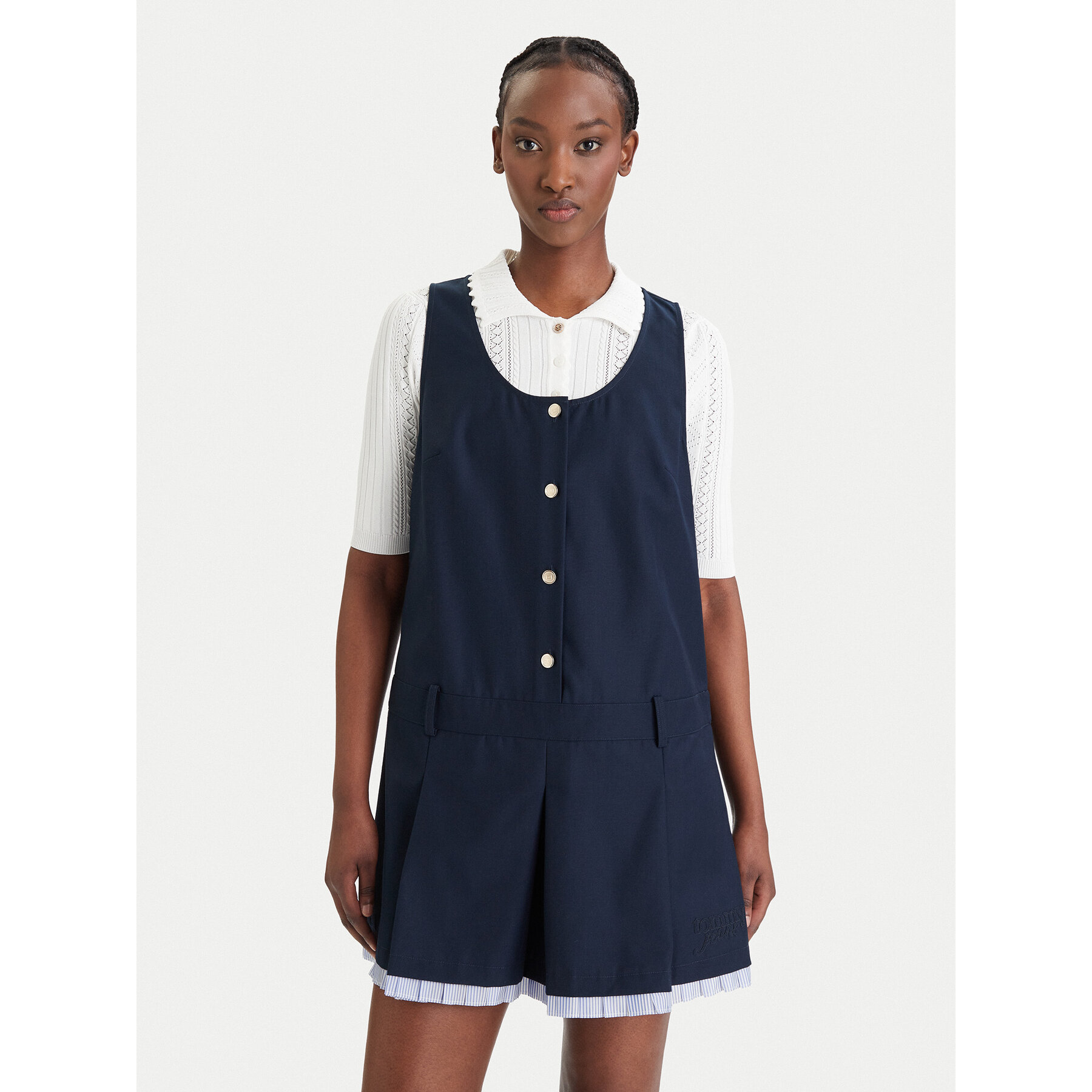 Tommy Jeans Sukienka codzienna DW0DW22759 Granatowy Regular Fit