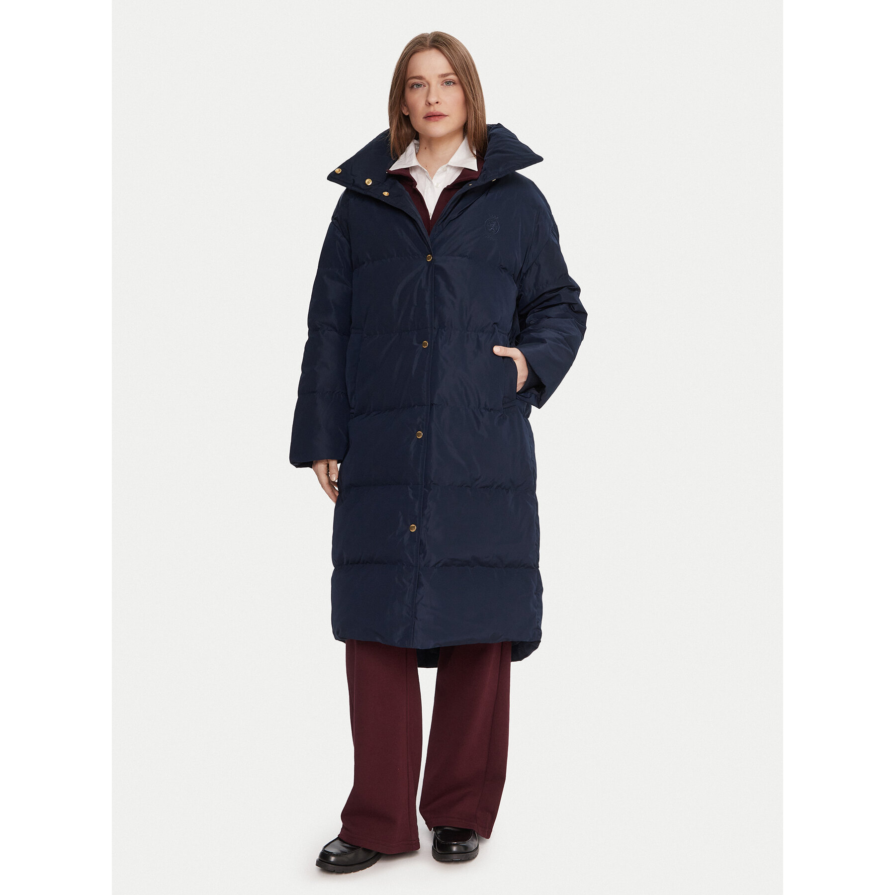Tommy Hilfiger Kurtka puchowa WW0WW47279 Granatowy Relaxed Fit