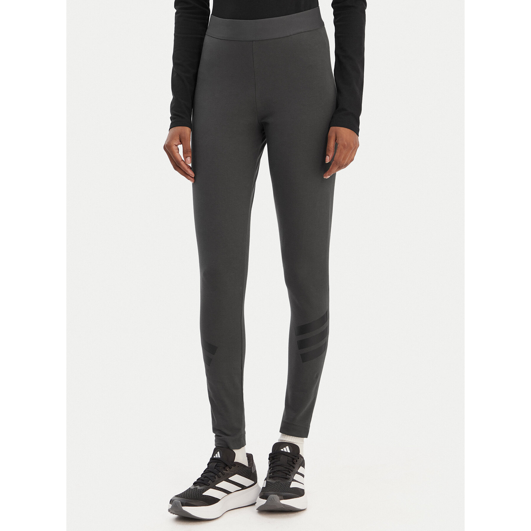 adidas Legginsy Future Icons 3-Stripes KD7667 Szary Slim Fit