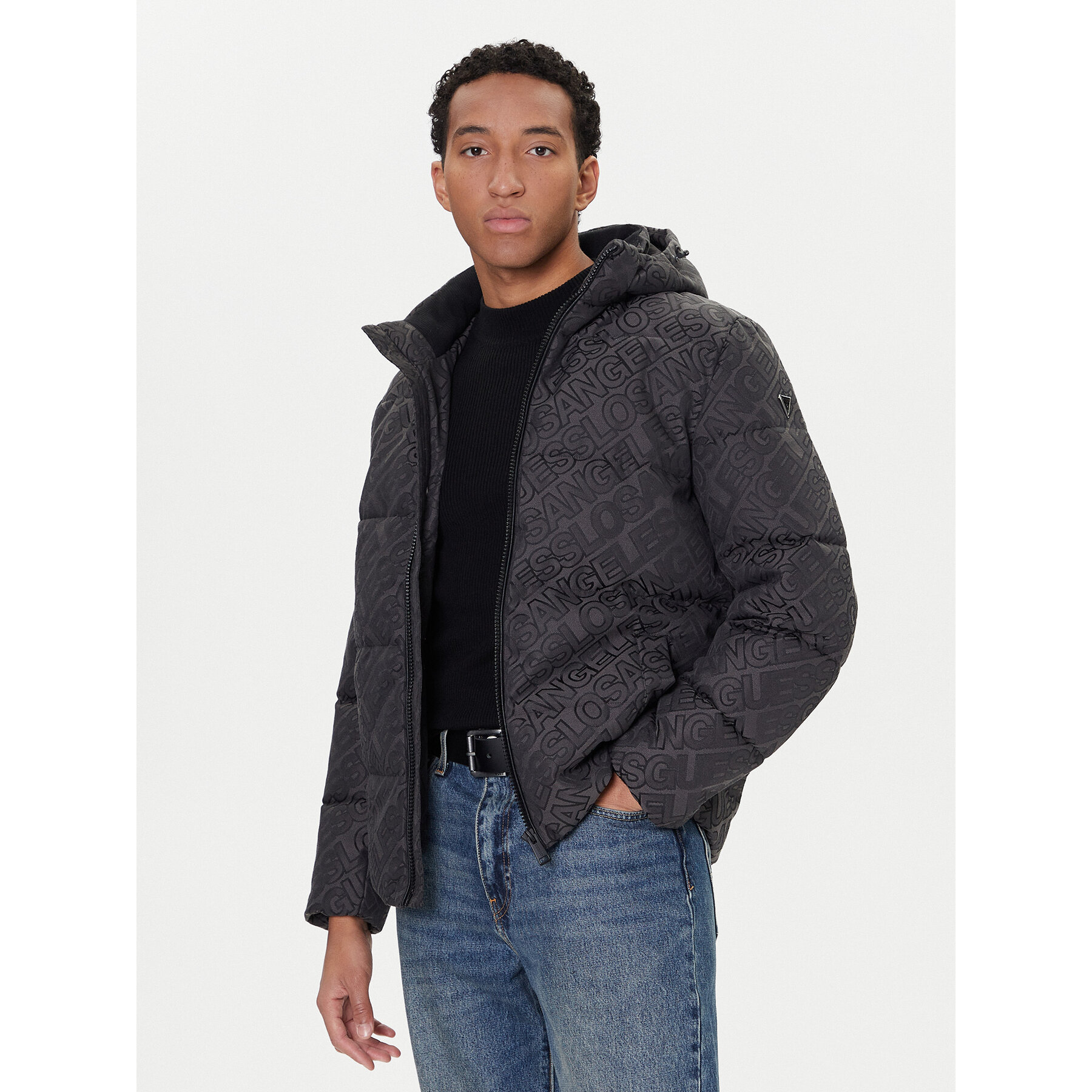 Guess Kurtka zimowa M5BL2D W2752 Szary Regular Fit