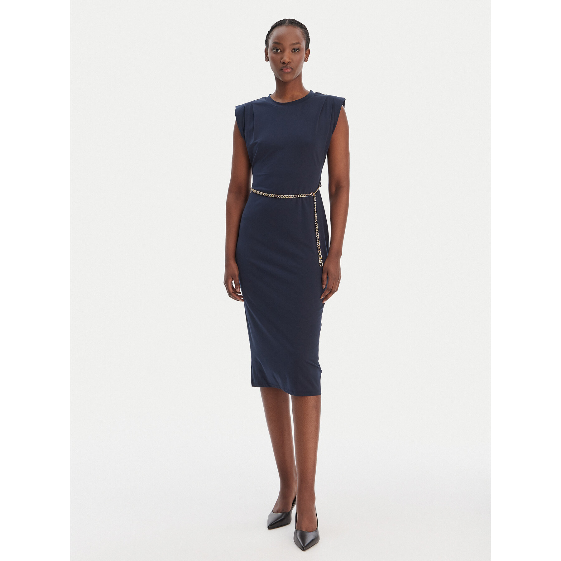 MICHAEL Michael Kors Sukienka koktajlowa MT5831SH6J Granatowy Regular Fit