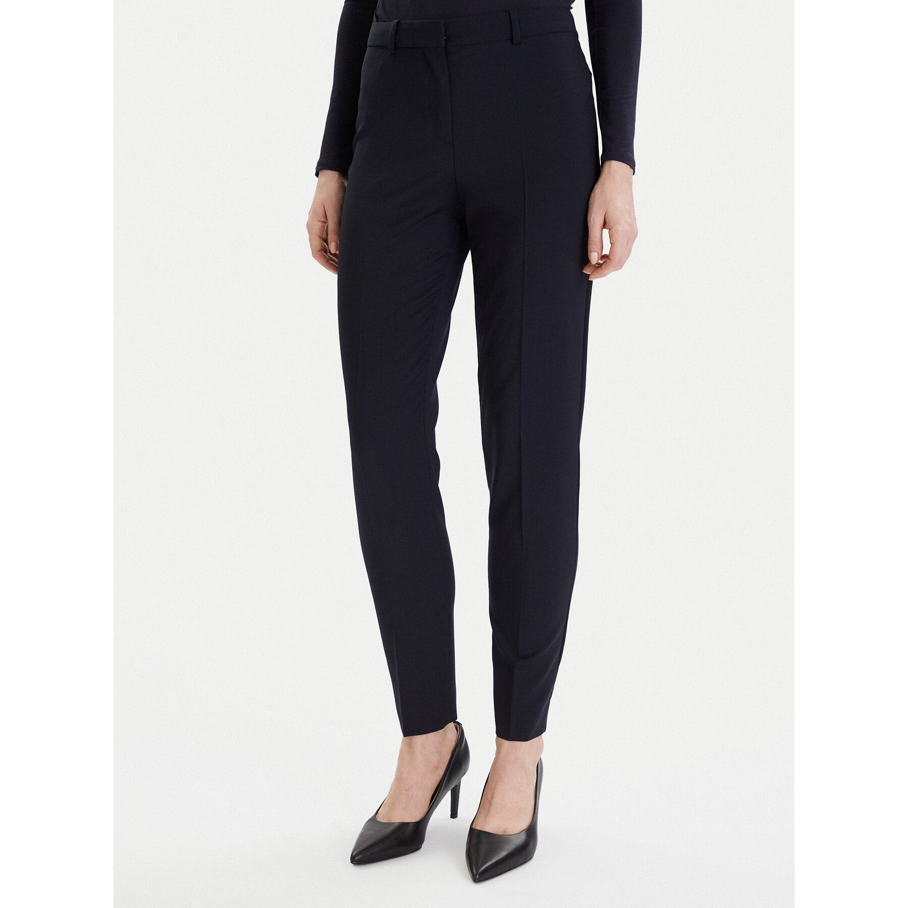 Boss Spodnie materiałowe 50490051 Granatowy Regular Fit