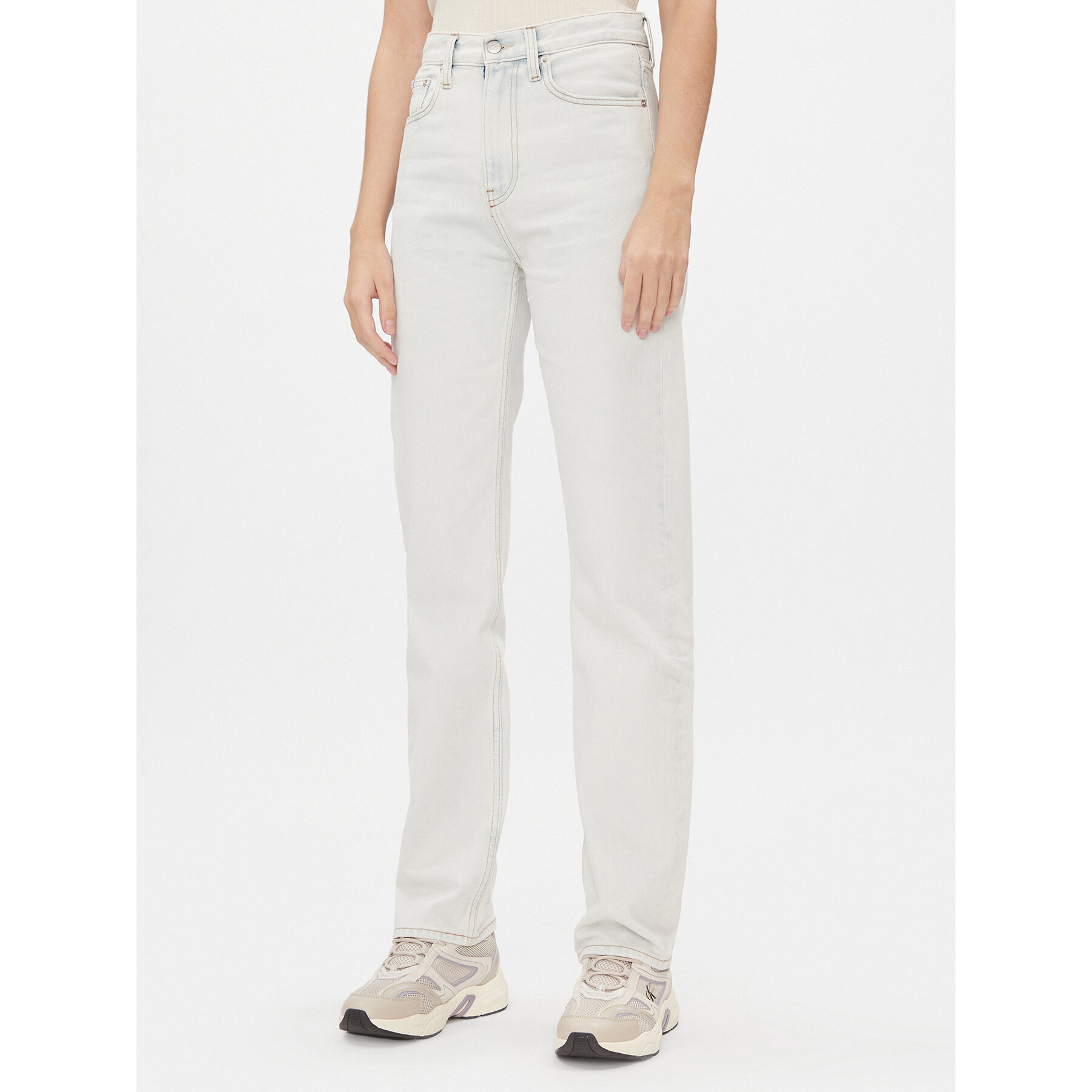 Calvin Klein Jeans Jeansy J20J222139 Niebieski Straight Fit
