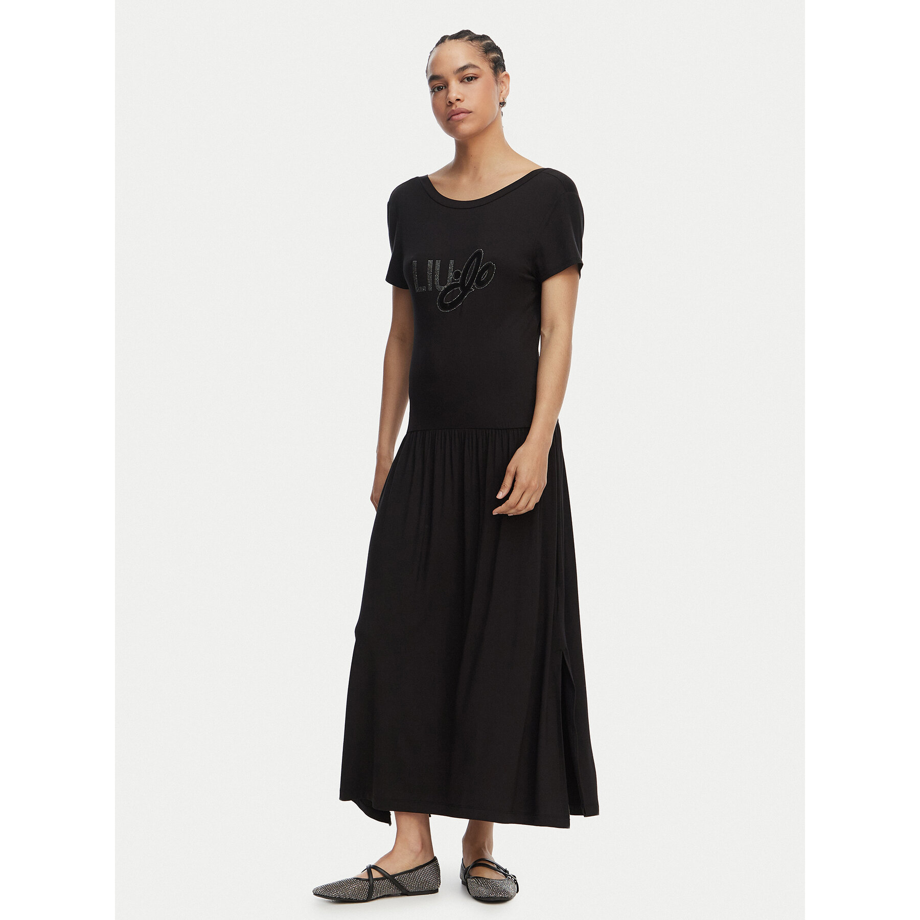 Liu Jo Sukienka codzienna VA6123 JS360 Czarny Regular Fit