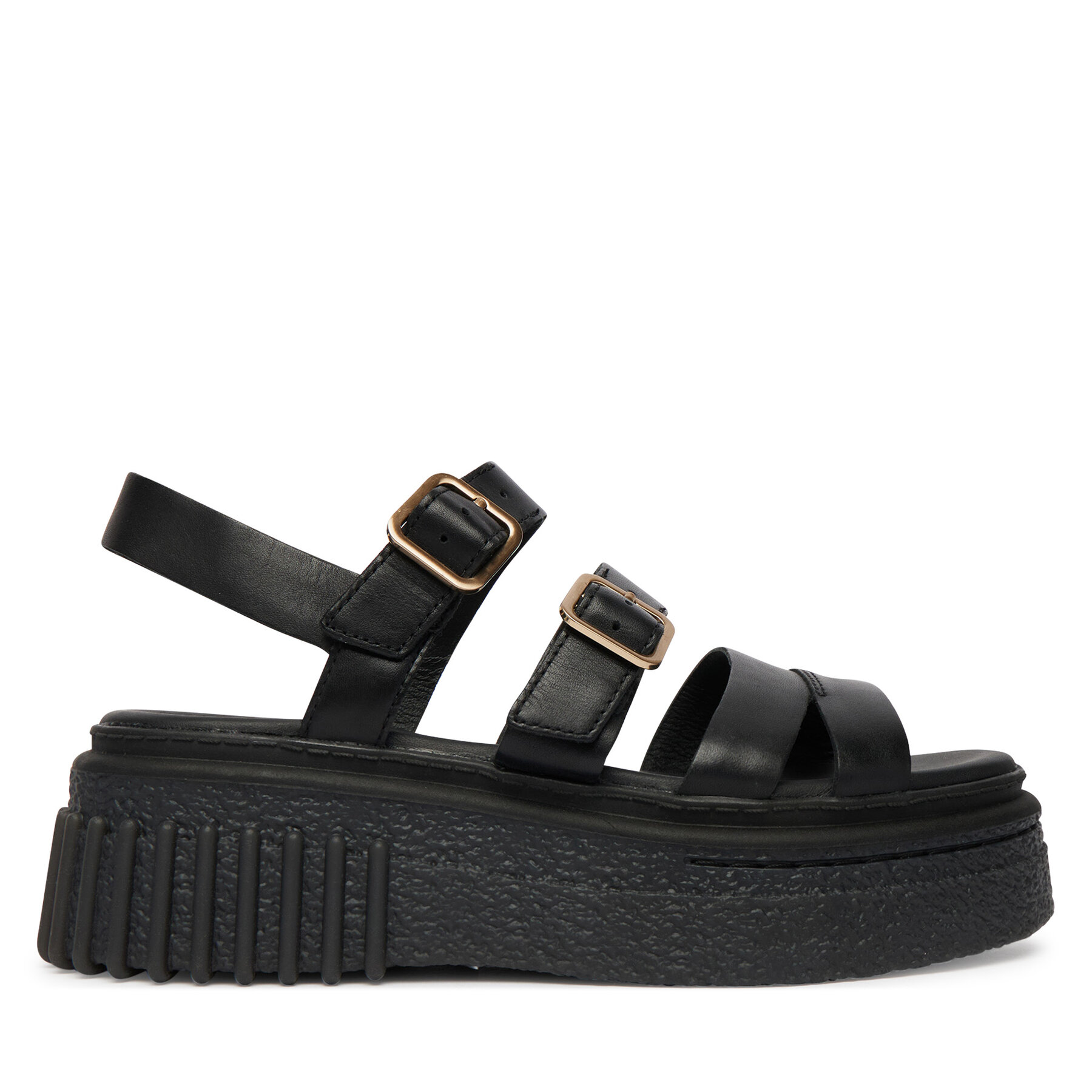 Clarks Sandały Evamar Strap 26185888 Czarny