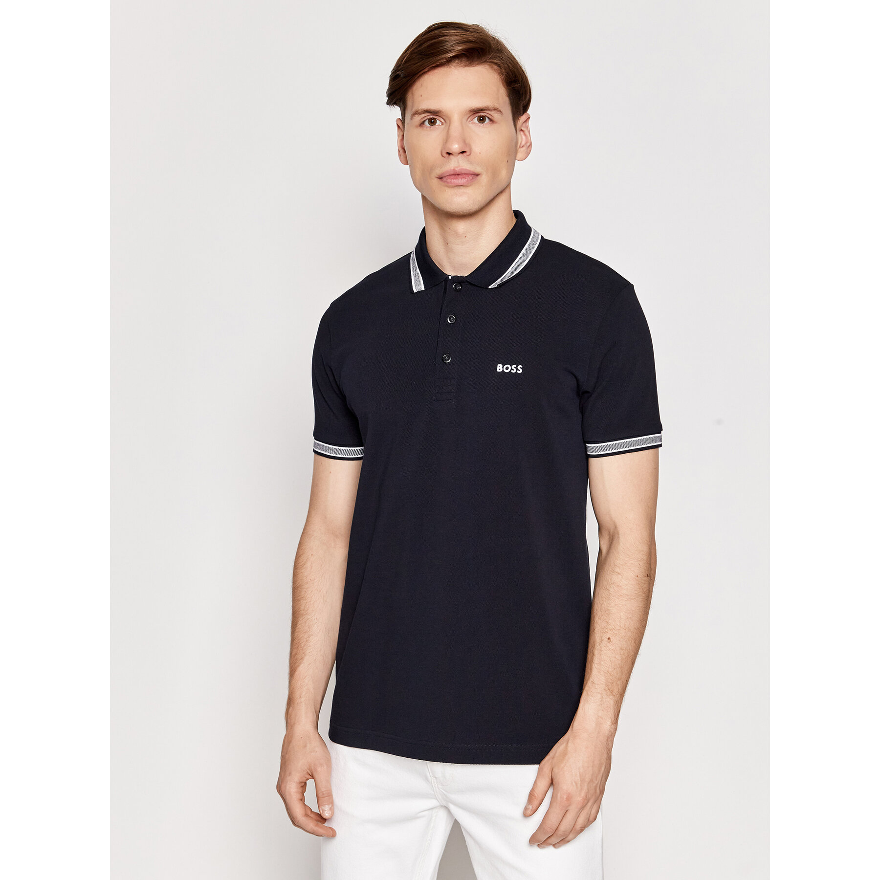 Boss Polo Paddy 50469055 Granatowy Regular Fit