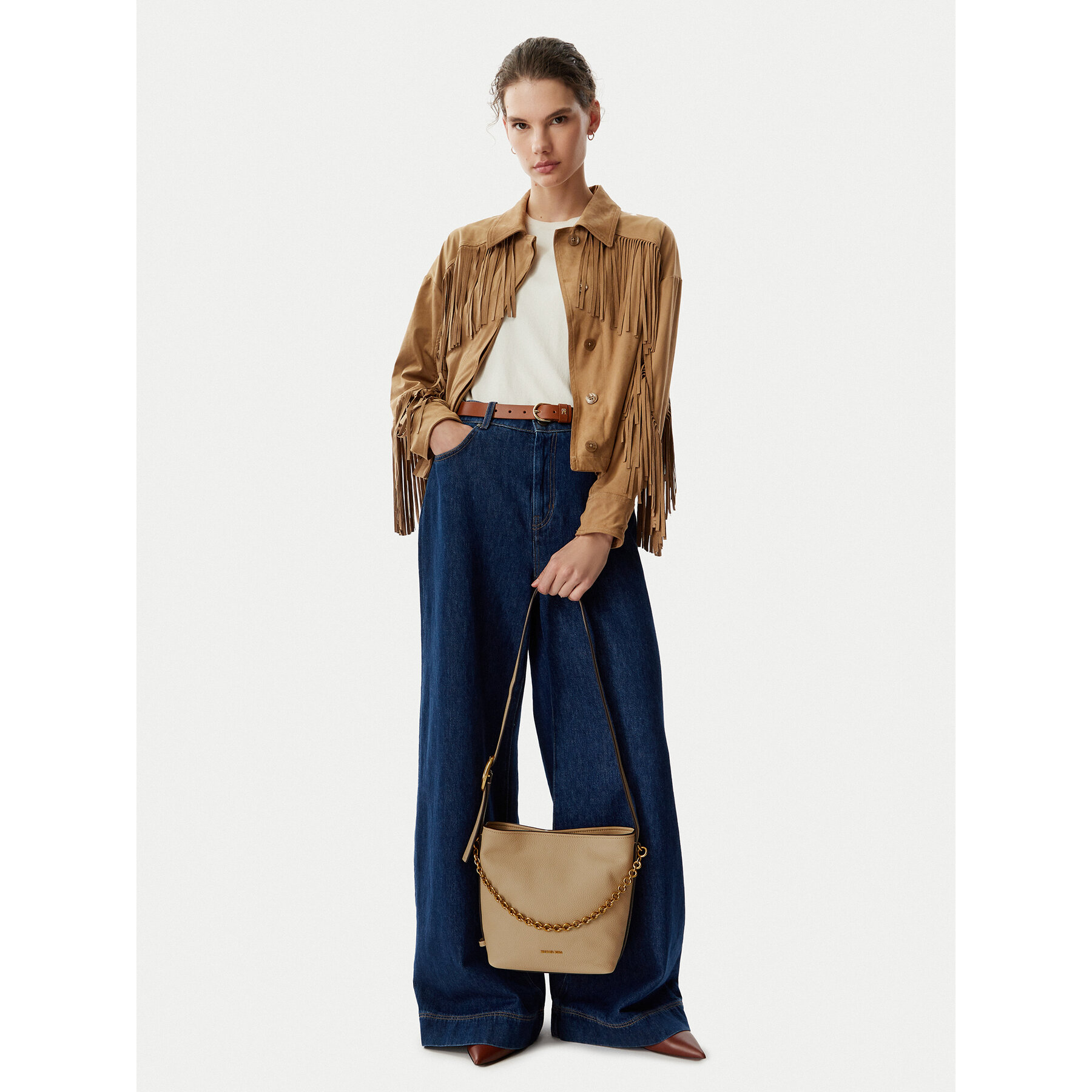 MICHAEL Michael Kors Torebka 30T6AUEM5L Beżowy