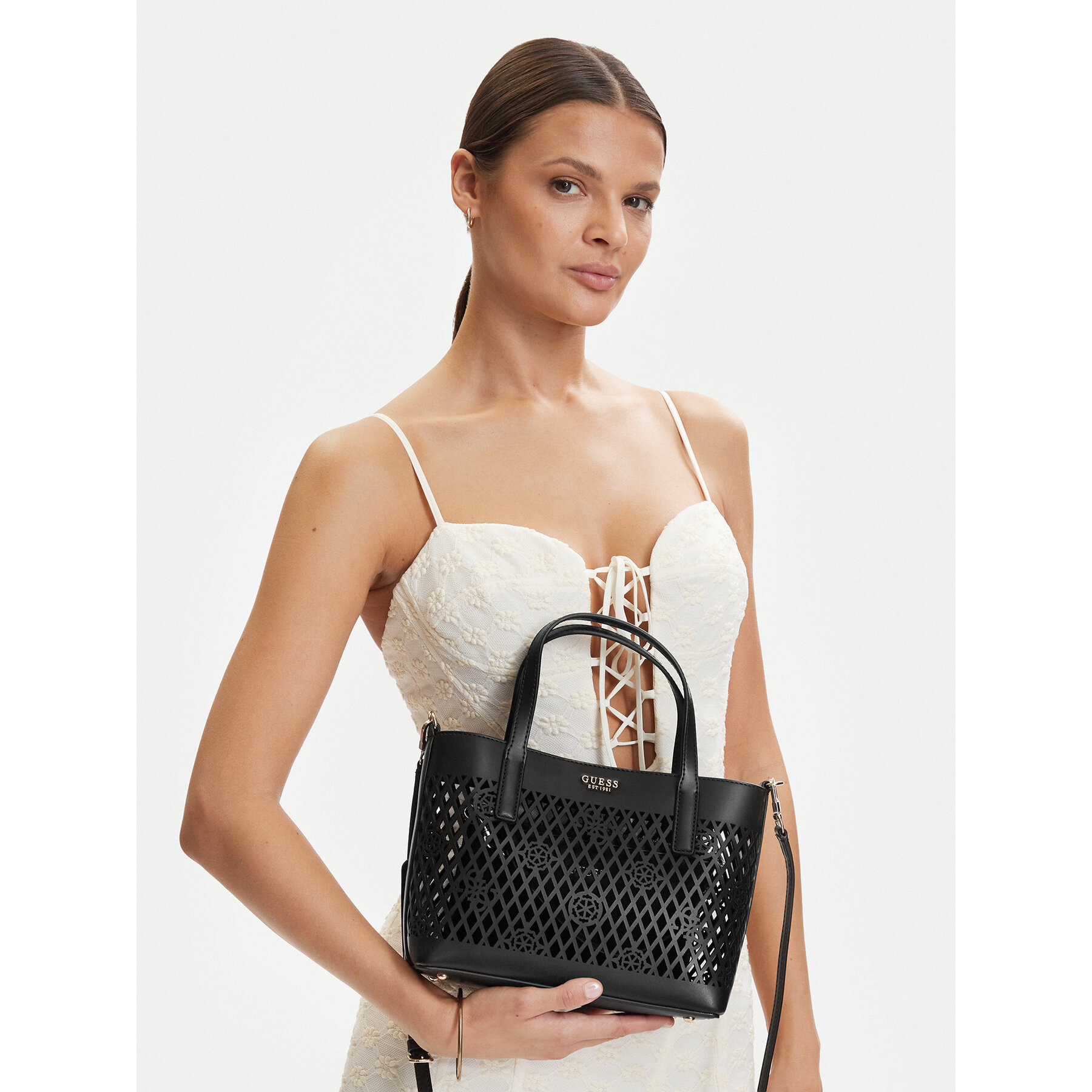 Guess Torebka Letty Mini HWPG99 11750 Czarny