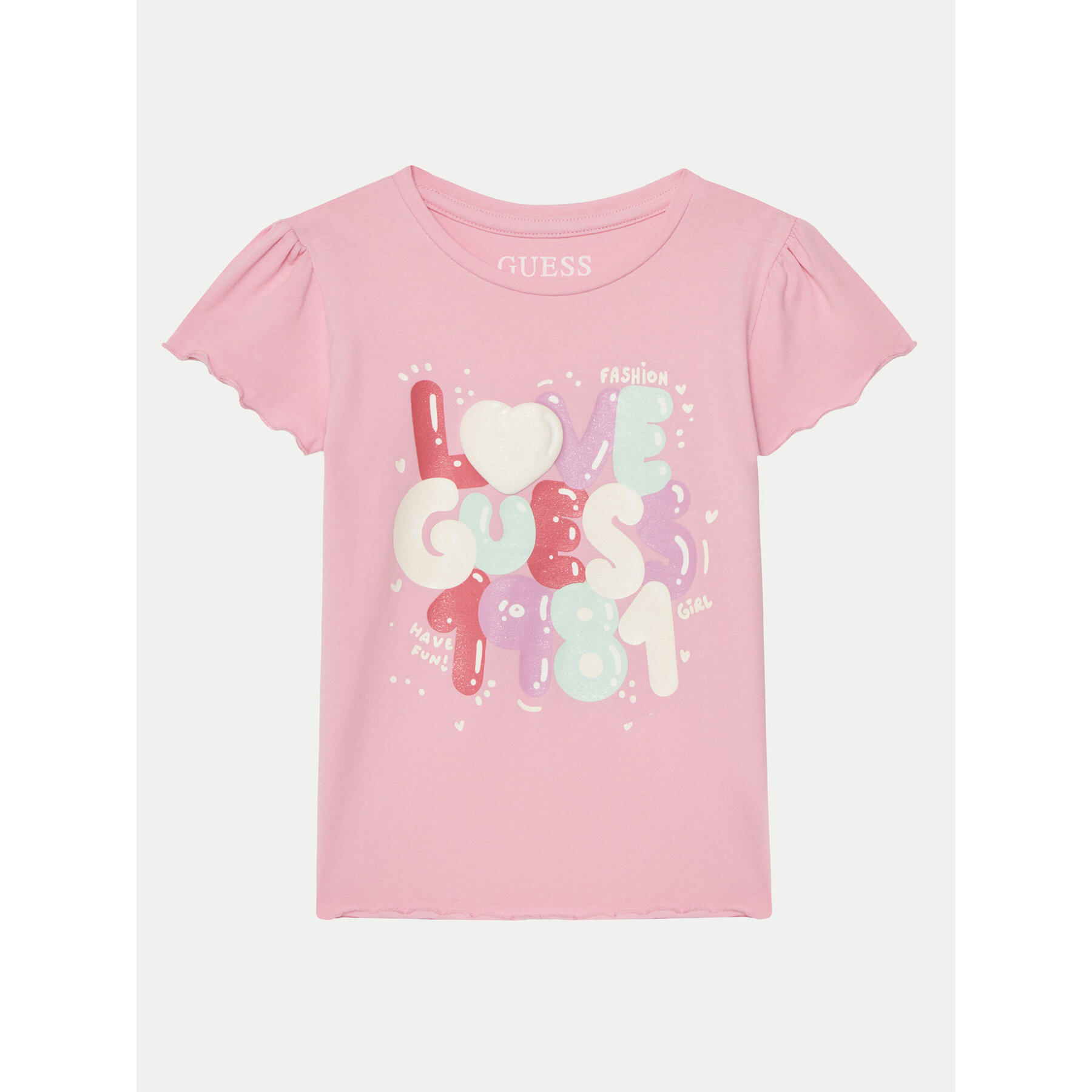 Guess T-Shirt K5GI15K6YW4 Różowy Regular Fit