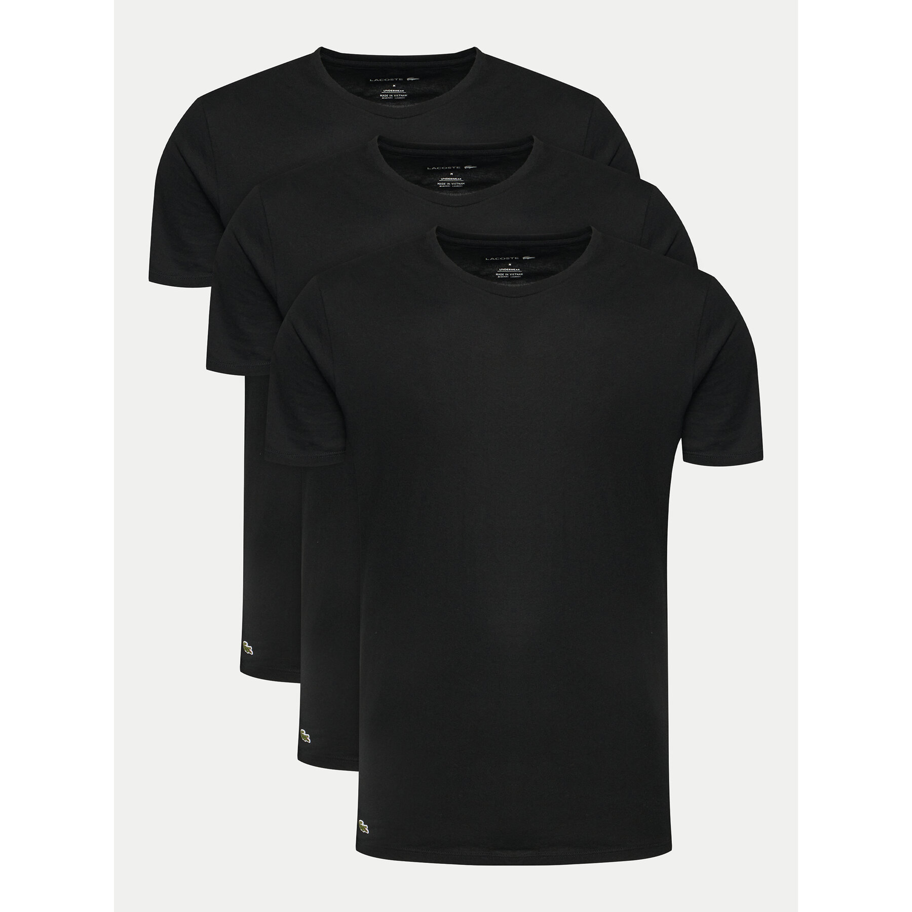Lacoste Komplet t-shirtów TH9010 Czarny Regular Fit